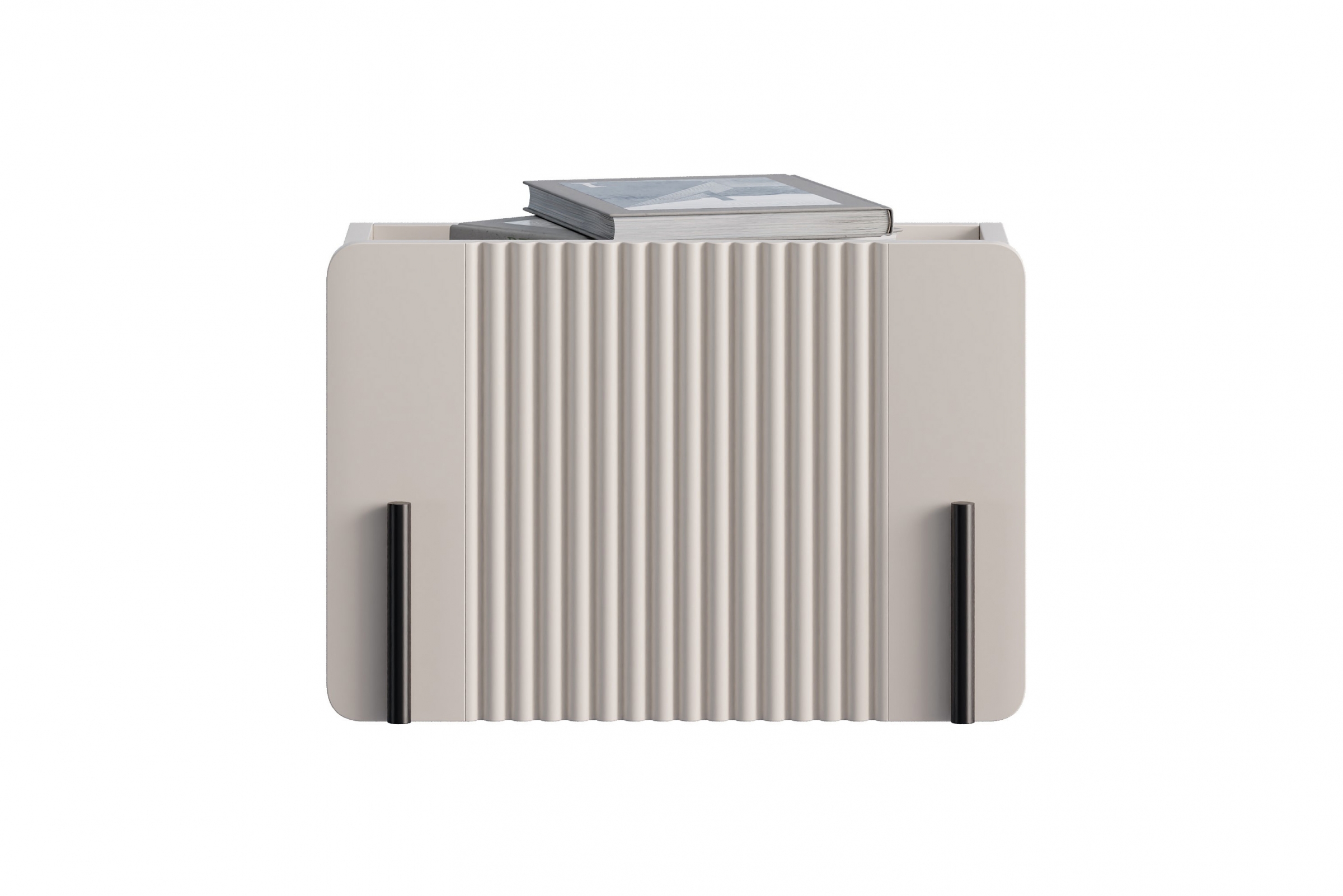 Závěsný noční stolek Malmi se zásuvkou 45 cm - kašmírová / crema bianca / černá Noční stolek Malmi 45 cm závěsná z szuflada - kašmír / crema bianca / černá