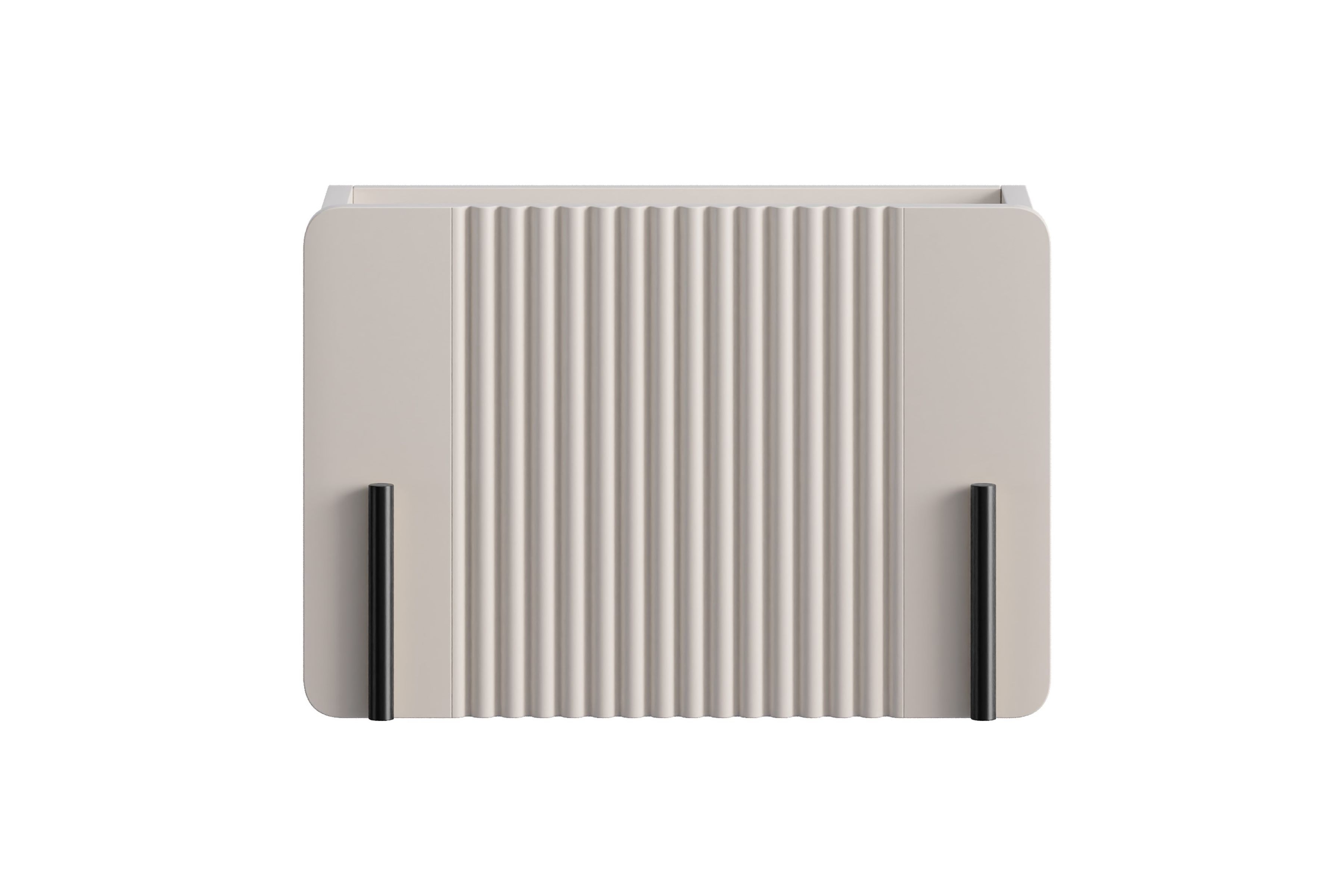 Závěsný noční stolek Malmi se zásuvkou 45 cm - kašmírová / černá Noční stolek Malmi 45 cm závěsná z szuflada - kašmír / černá