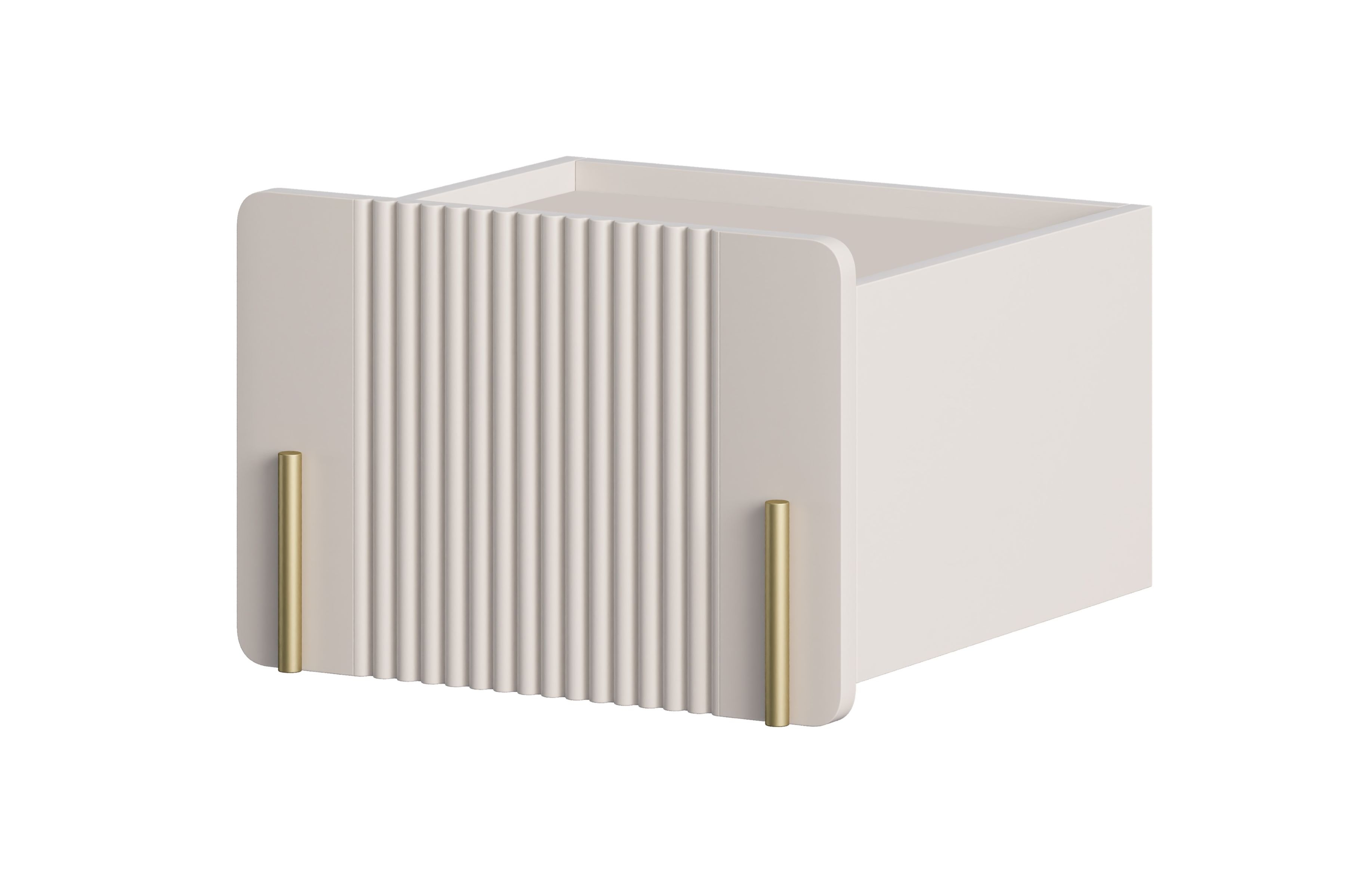 Nočný stolík na stenu Malmi 45 cm - kašmírová / zlatá Nočný Stolík Malmi 45 cm závesná z szuflada - kašmír / zlaté