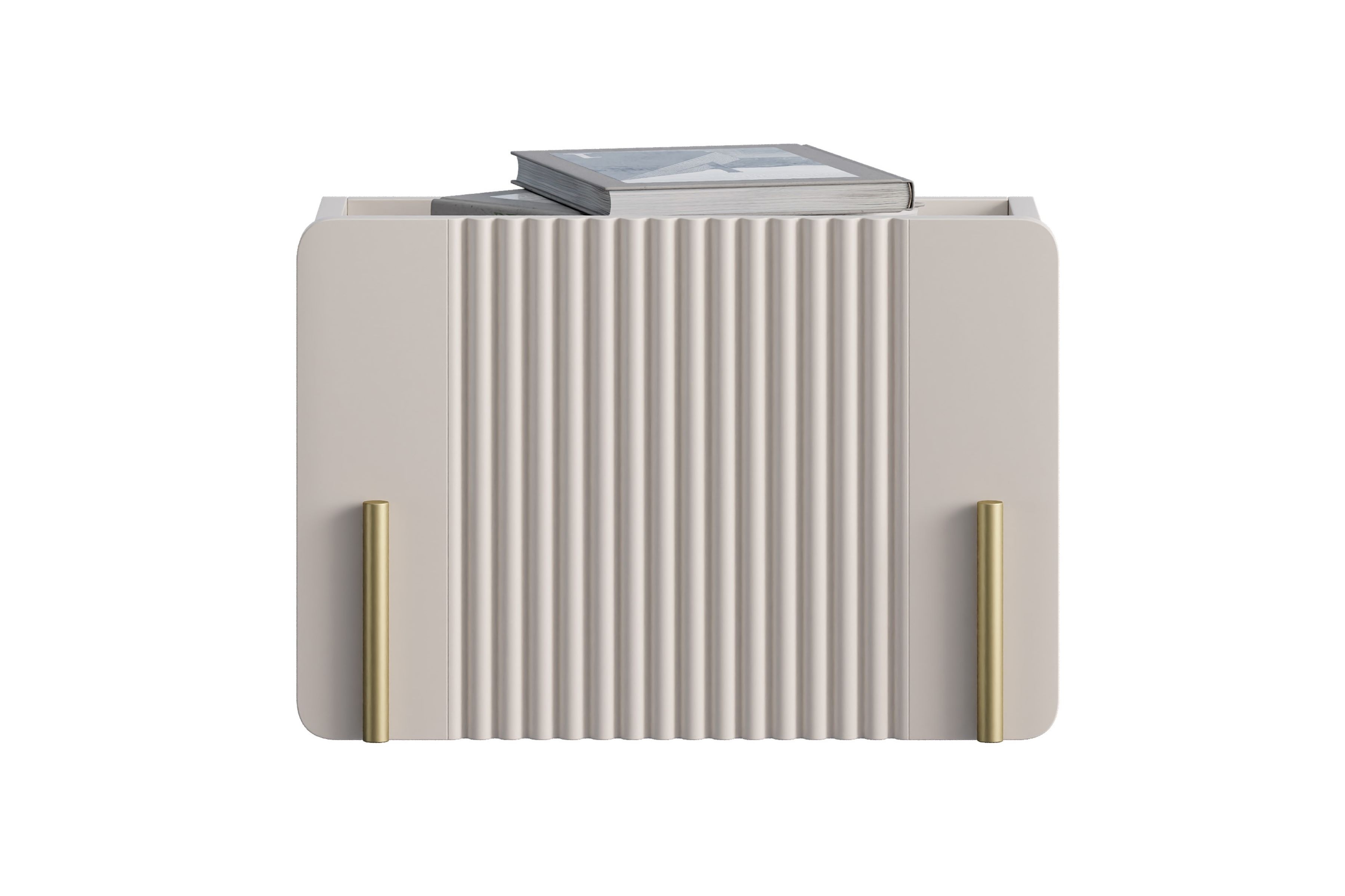 Nočný stolík na stenu Malmi 45 cm - kašmírová / zlatá Nočný Stolík Malmi 45 cm závesná z szuflada - kašmír / zlaté