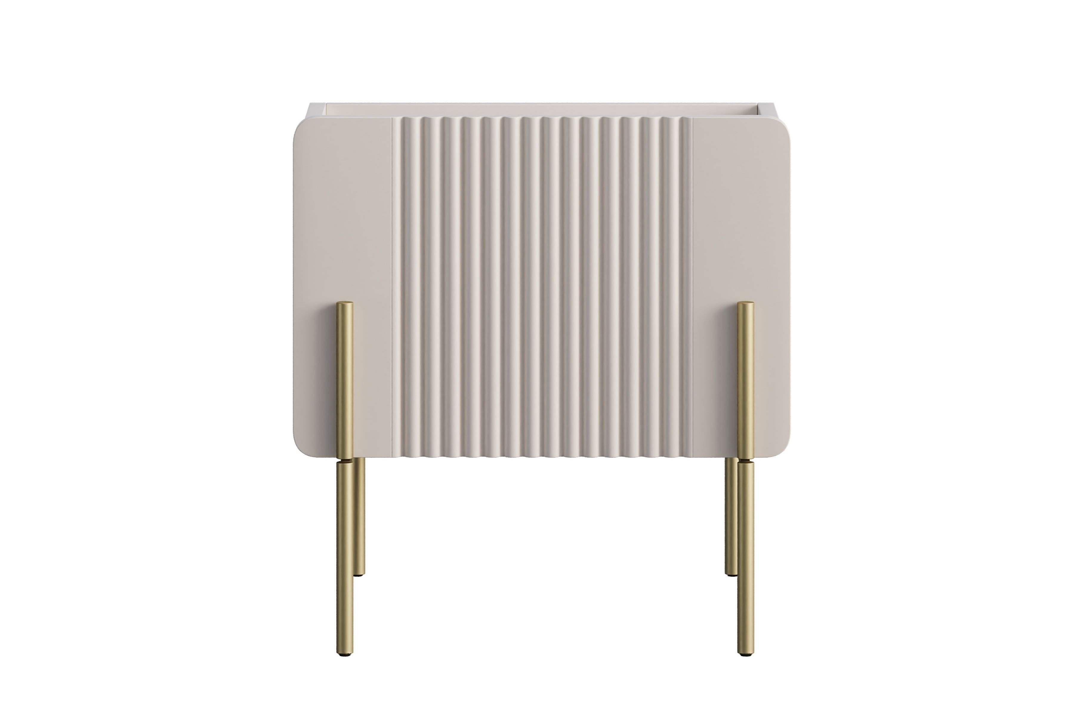 Noční stolek Malmi se zásuvkou 45 cm - kašmírová / zlaté nožky Noční stolek Malmi 45 cm z szuflada - kašmír / zlote nozki