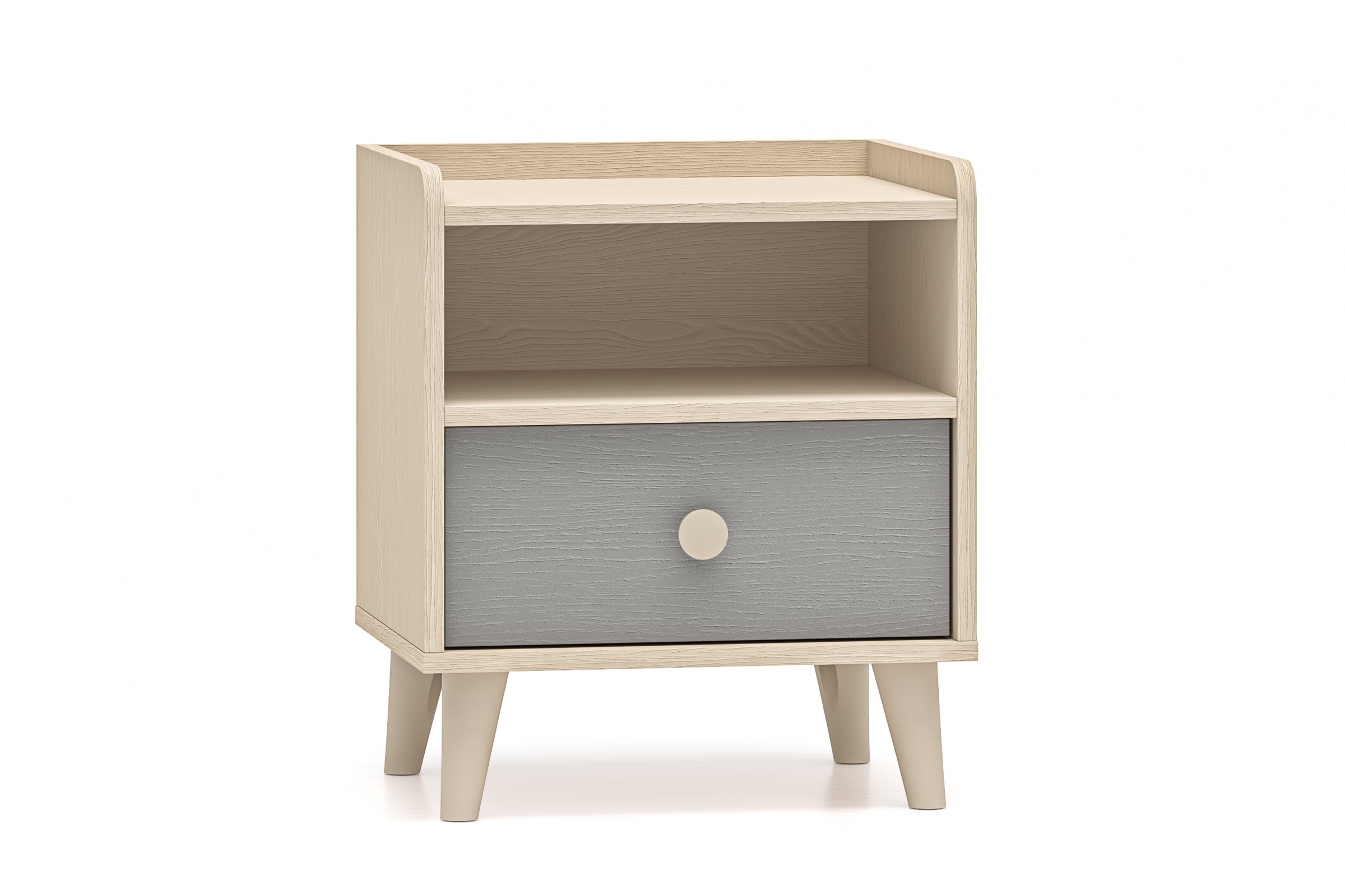 Dětský noční stolek Marla 45 cm - pouštní písek / šedá pallad Noční stolek Marla 45 cm - piasek pustyni / šedá pallad