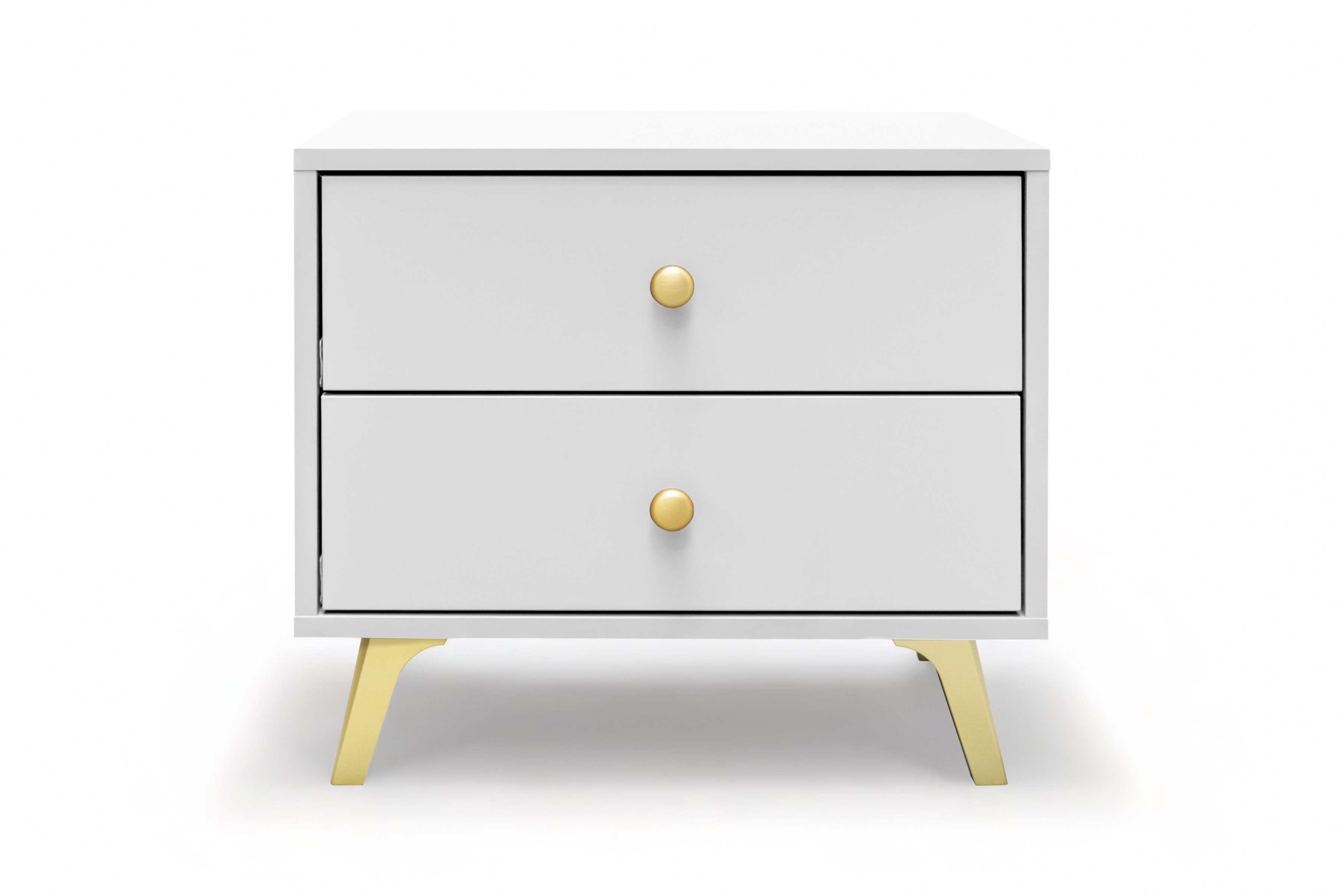 Noční stolek Siena 54 cm - bílá Noční stolek Siena z 2 zásuvkami 54 cm - Bílá