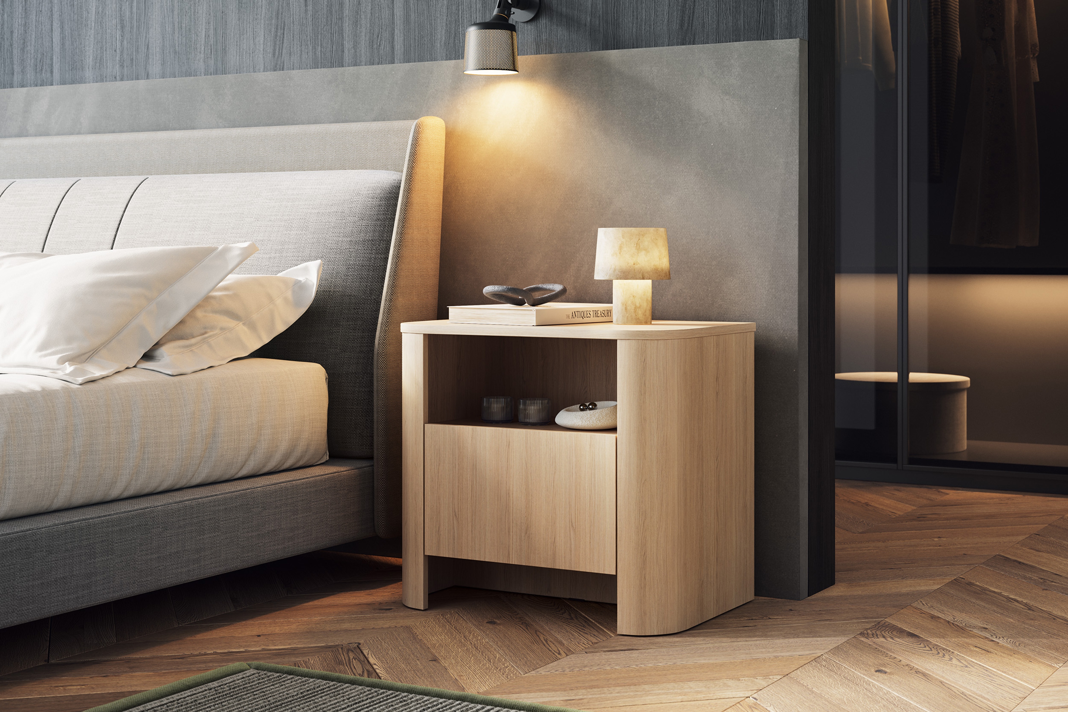 Nočný stolík Sorrenti 58 cm - dub vicenza Nočný Stolík Sorrenti 58 cm - Dub vicenza