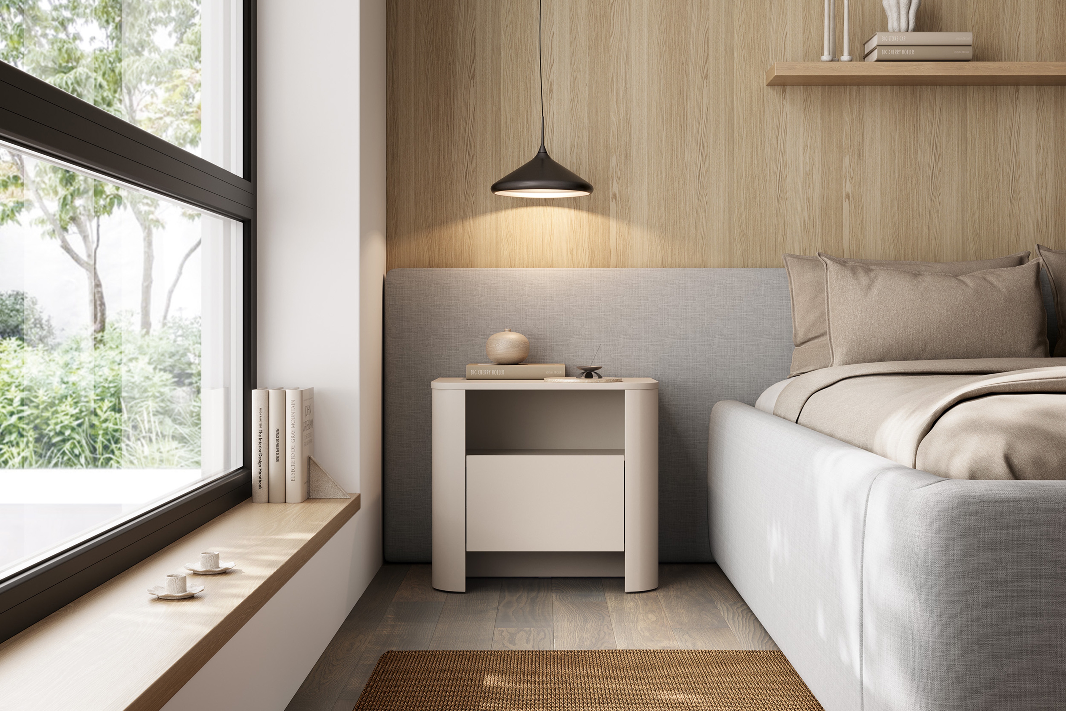 Nočný stolík Sorrenti 58 cm - kašmírová Nočný Stolík Sorrenti 58 cm - kašmír