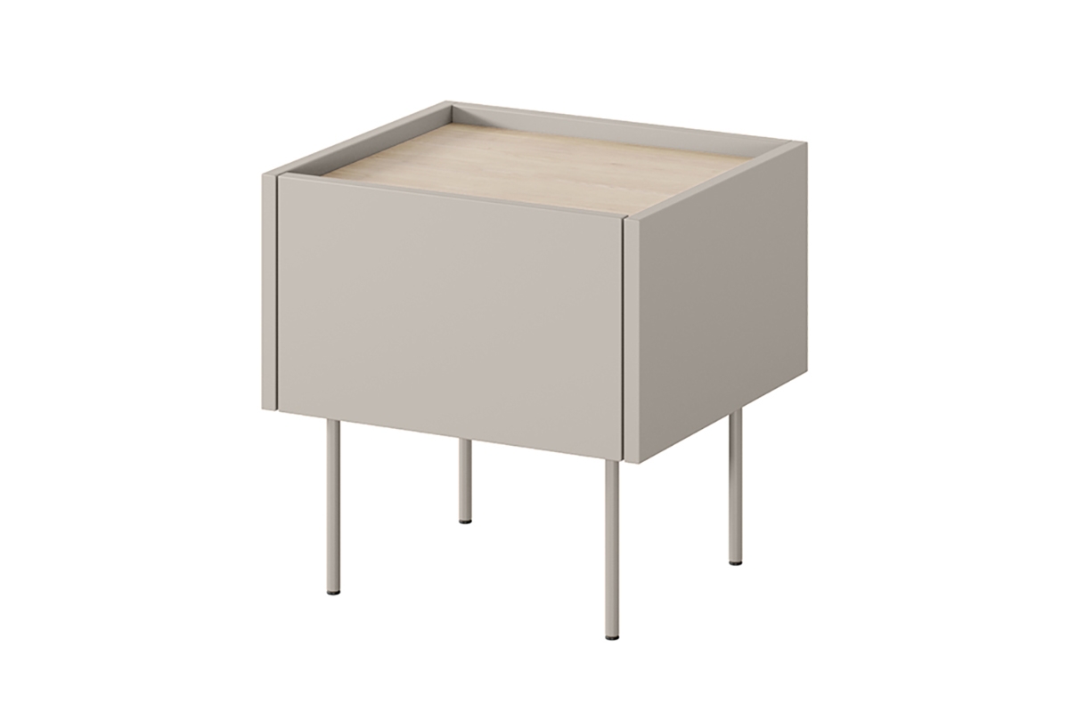 Noční stolek Desin 45 cm - kašmír / dub nagano Noční stolek se zásuvkou Desin 45 1SZ - kašmír / Dub nagano