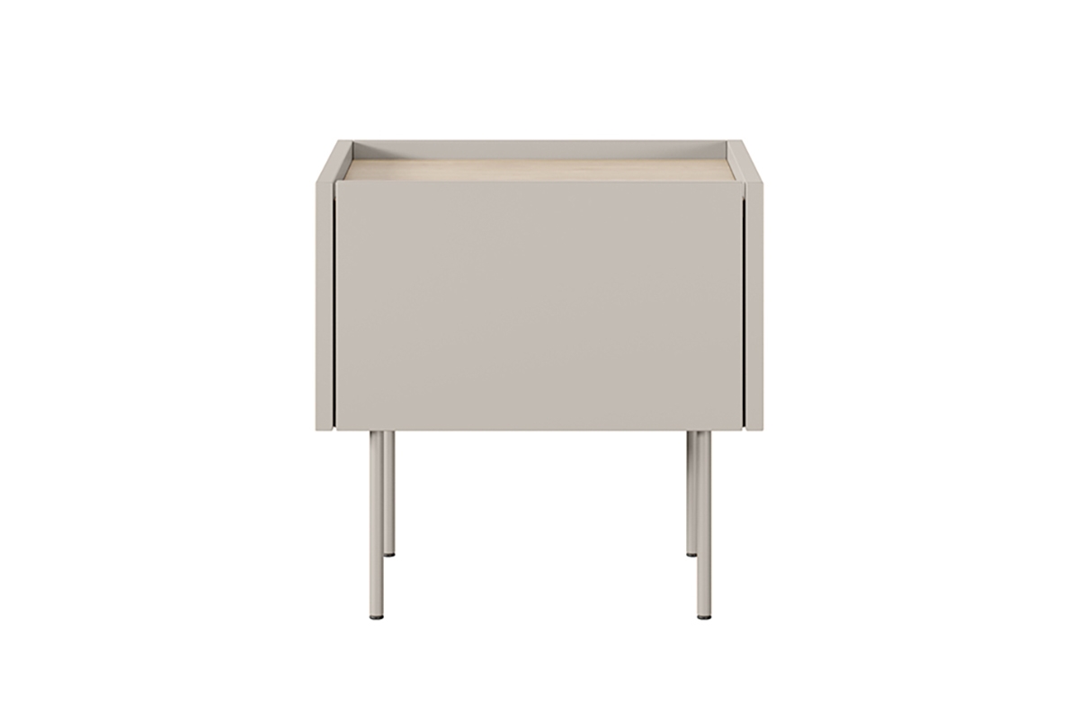 Noční stolek Desin 45 cm - kašmír / dub nagano Noční stolek se zásuvkou Desin 45 1SZ - kašmír / Dub nagano - předek