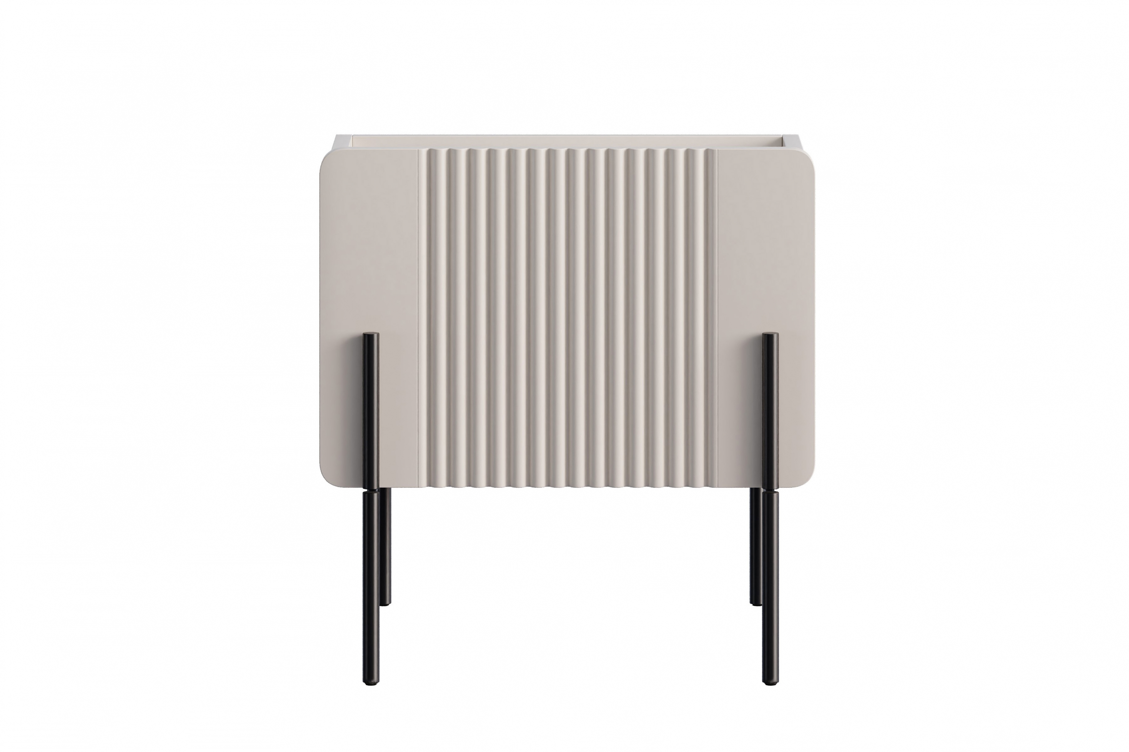 Noční stolek Malmi se zásuvkou 45 cm - kašmírová / crema bianca / černé nožky Noční stolek z szuflada Malmi 45 cm - kašmír / crema bianca / černá nozki