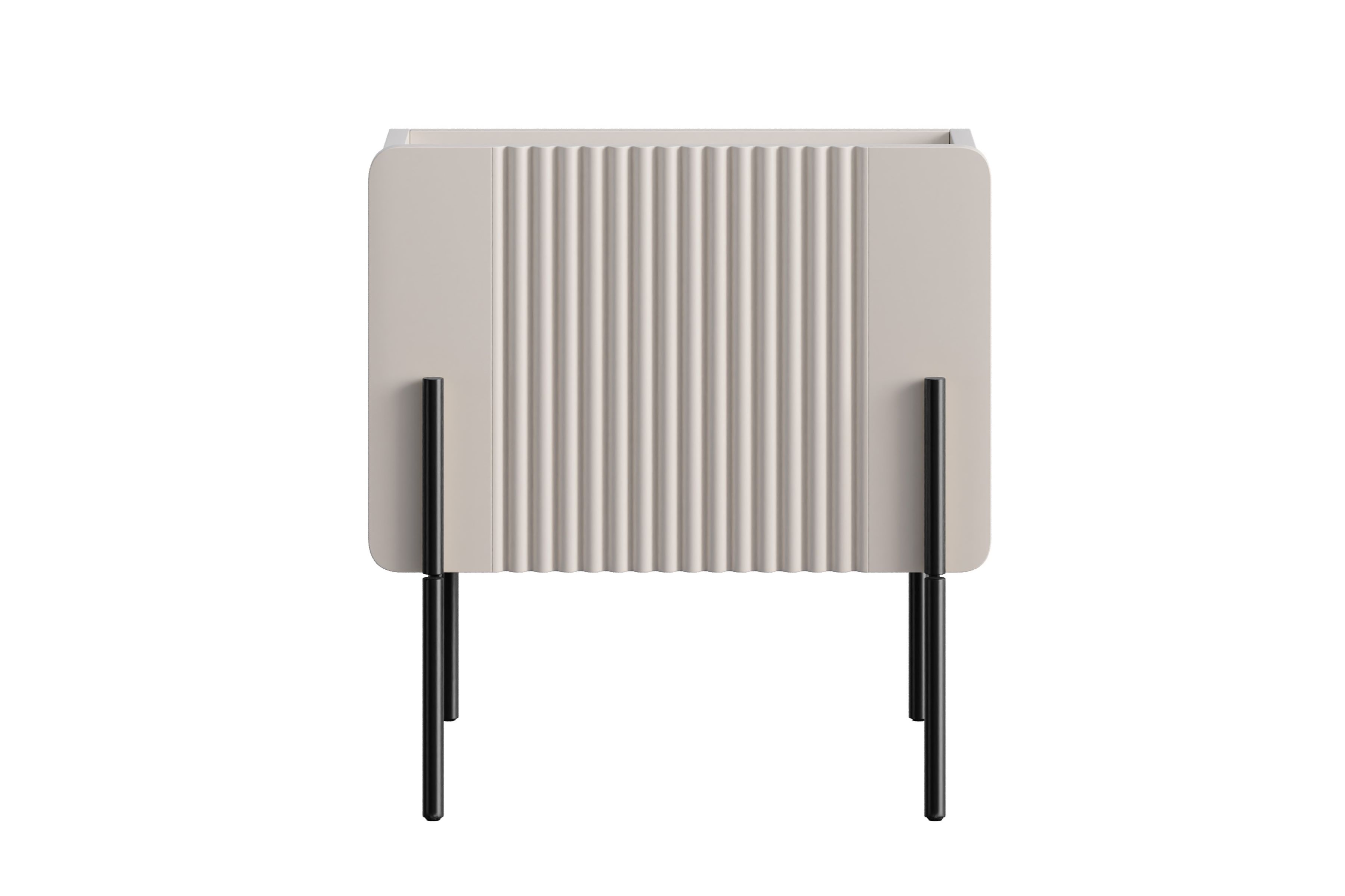 Noční stolek Malmi se zásuvkou 45 cm - kašmírová / černé nožky Noční stolek z szuflada Malmi 45 cm - kašmír / černá nozki