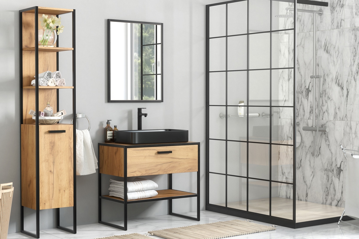 Skříňka pod umyvadlo Brooklyn 827 UN 90 cm - dub craft Nábytek lazienkowe comad 