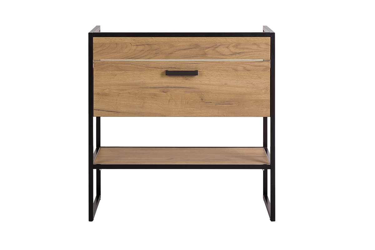 Skříňka pod umyvadlo Brooklyn 821 80 cm - dub craft Skříňka v barevném odstínu imitujícím dřevo