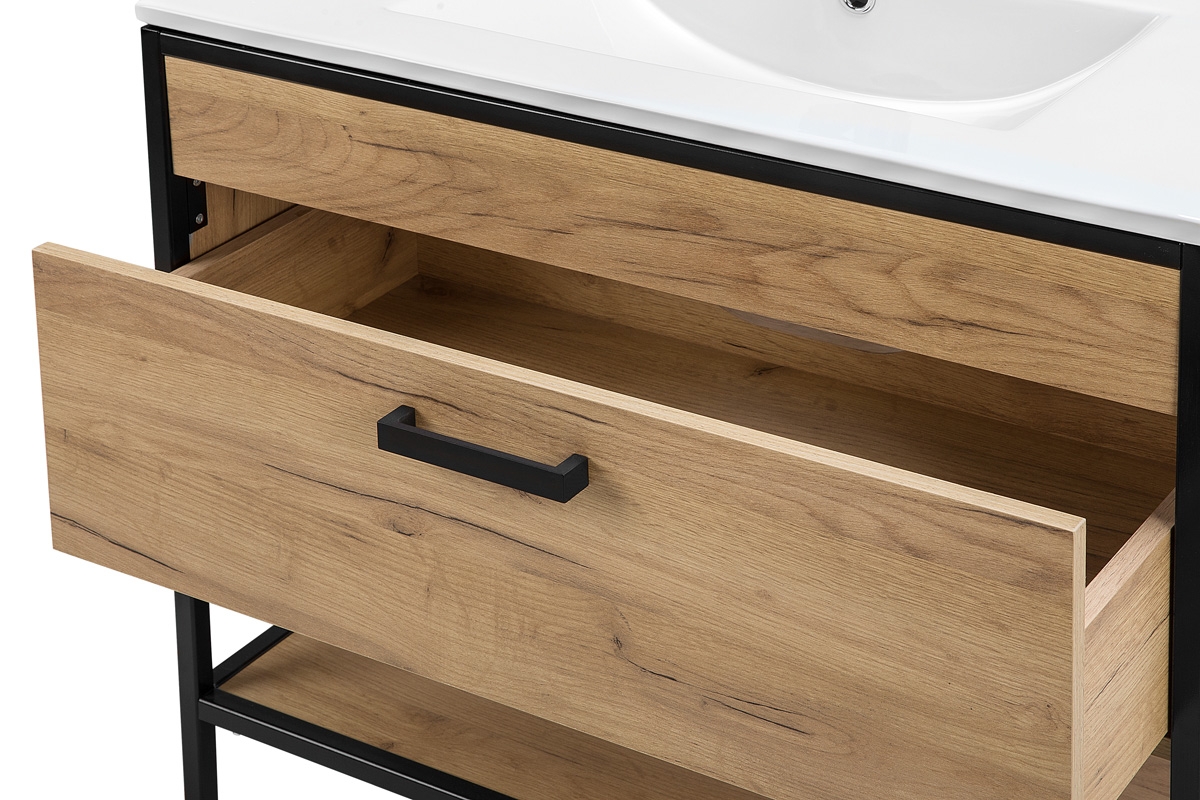 Skříňka pod umyvadlo Brooklyn 821 80 cm - dub craft moderní Skříňka pod umývadlo 