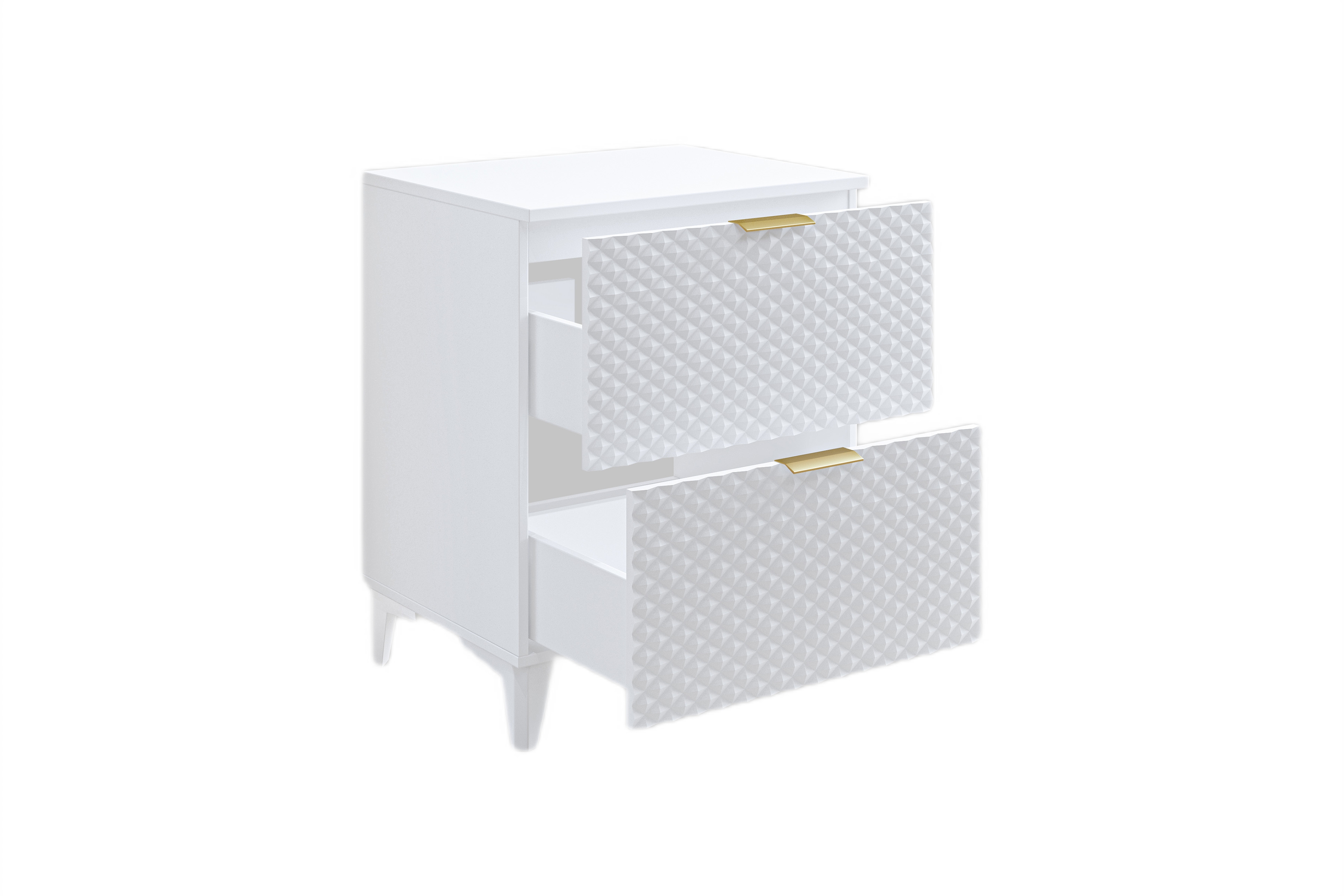Umyvadlová skříňka Laura 80 cm se zásuvkami - bílá / bílý pyramidický mat skříňka pod umywalke Laura 60 cm se zásuvkami - bílá / bílá mat piramidki