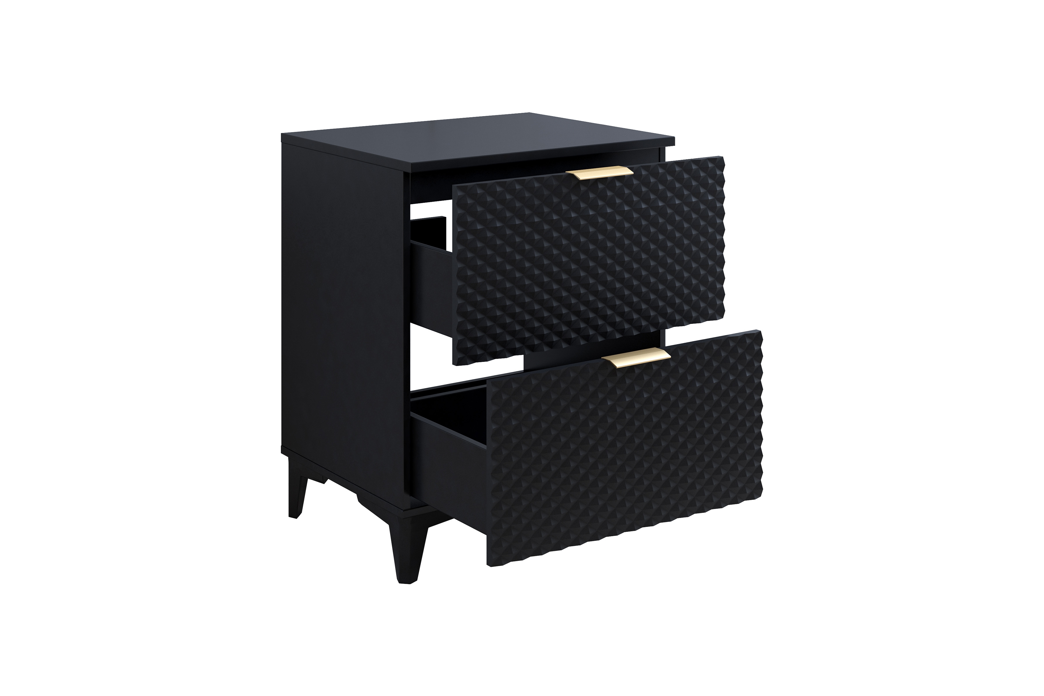 Umyvadlová skříňka Laura 60 cm se zásuvkami - černá / černý pyramidický mat skříňka pod umywalke Laura 60 cm se zásuvkami - černá onyx / černá - piramidki