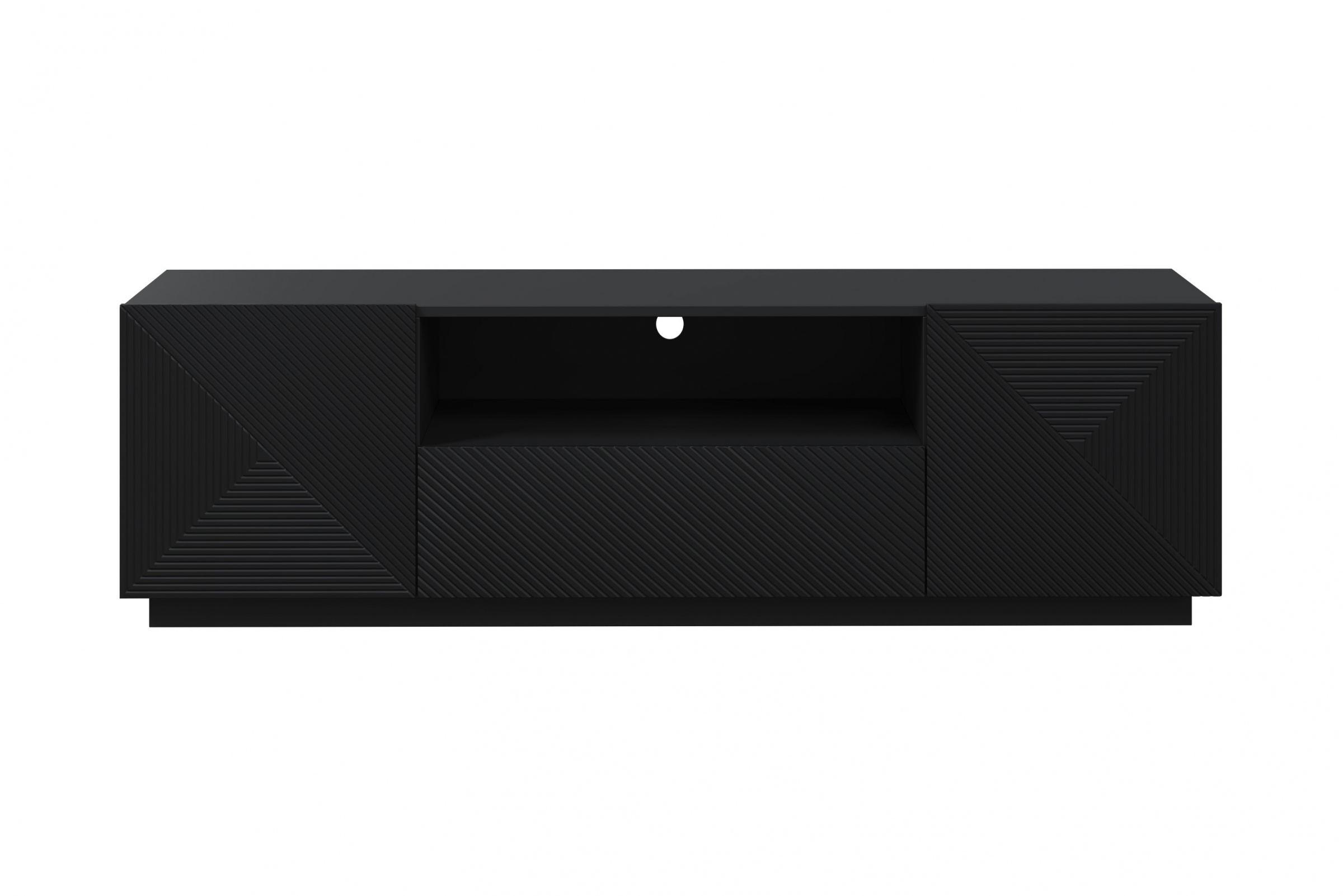 TV stolek Asha 167 cm - černý mat skříňka RTV Asha 167 cm z szuflada i wneka - černá mat