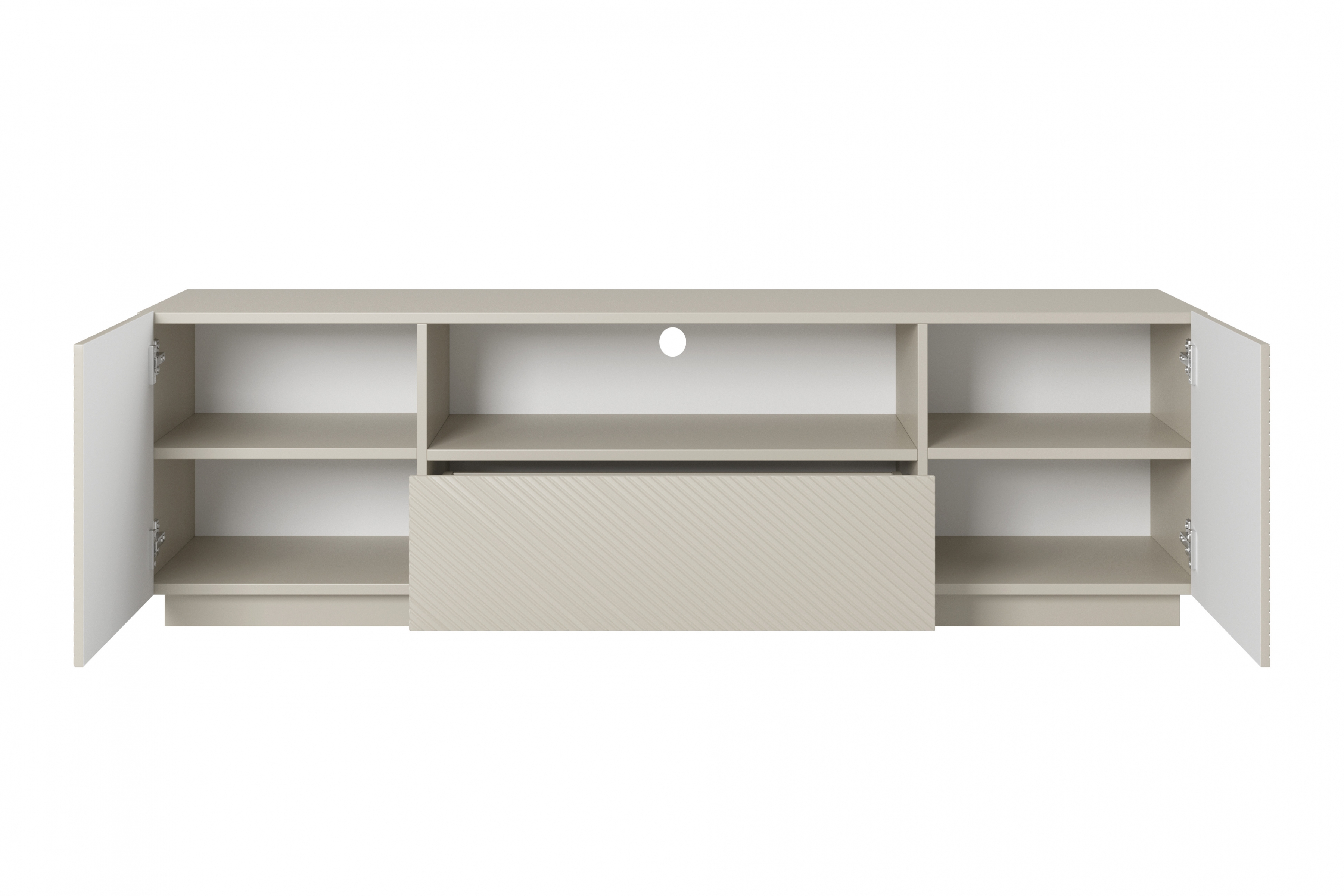 TV stolek Asha 167 cm - kašmír skříňka RTV Asha 167 cm z szuflada i wneka - kašmír