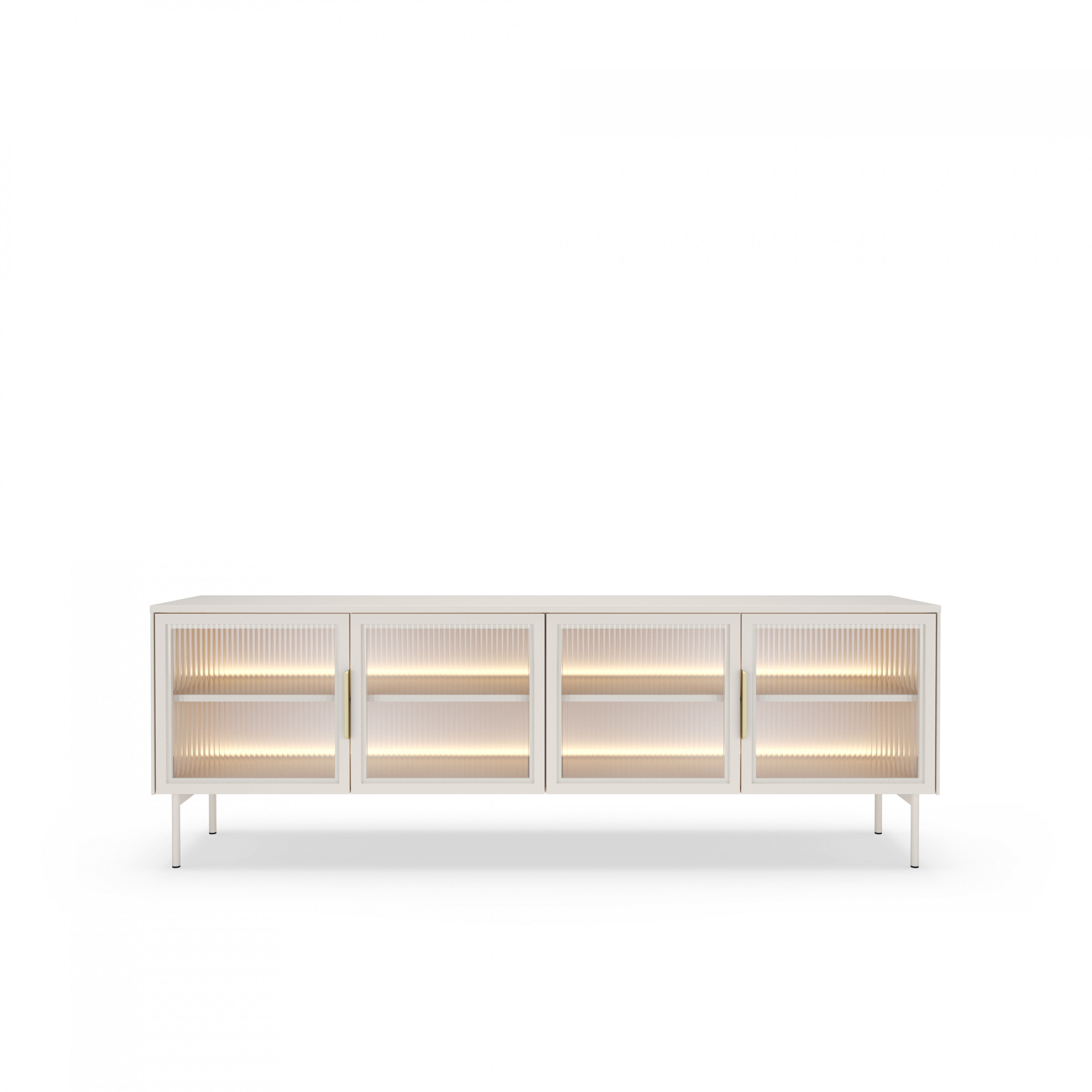 TV stolek Auri 181 cm s osvětlením - kašmír skříňka RTV Auri 181 cm s osvětlením - kašmír