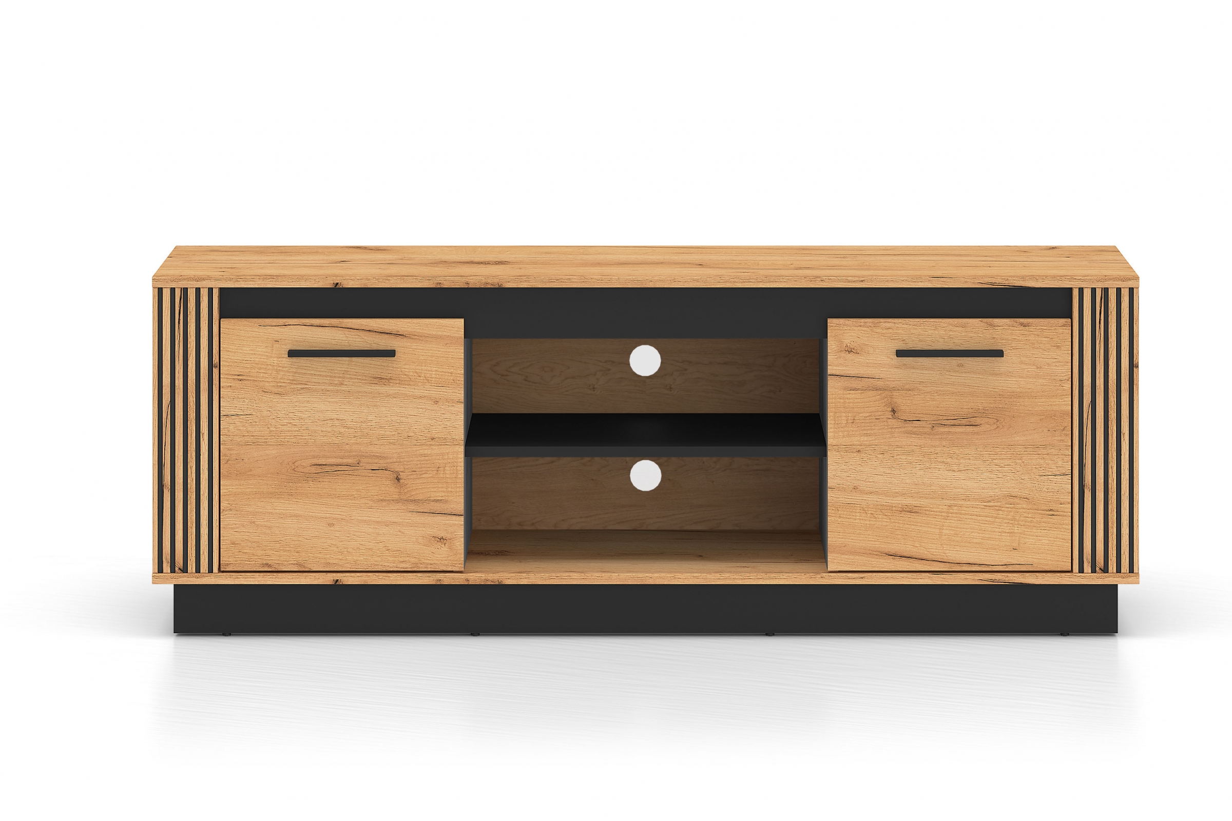 TV stolek Clawi 150 cm - dub craft zlatý / černý Skříňka RTV Clawi 08 - 150 cm - dub craft zlatá / černá