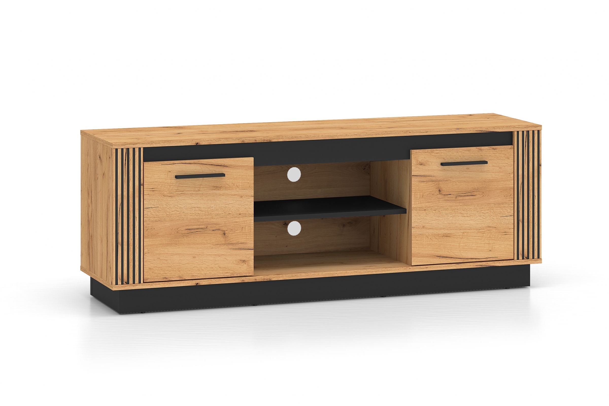 TV stolek Clawi 150 cm - dub craft zlatý / černý Skříňka RTV Clawi 08 - 150 cm - dub craft zlatá / černá