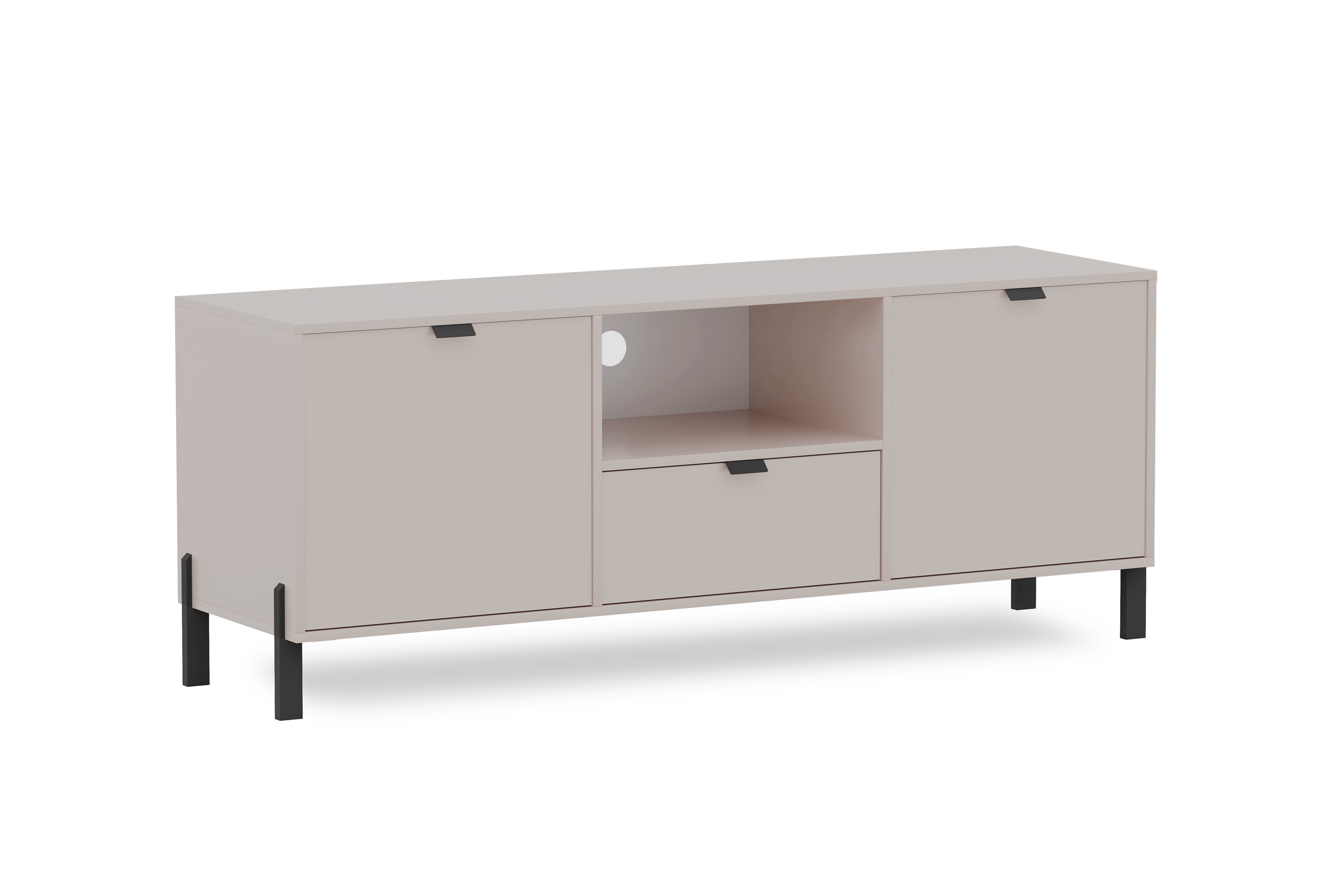 TV stolek Cremona na kovových nohách - písková béžová skříňka RTV Cremona na kovových nohách - béžová Pískový 