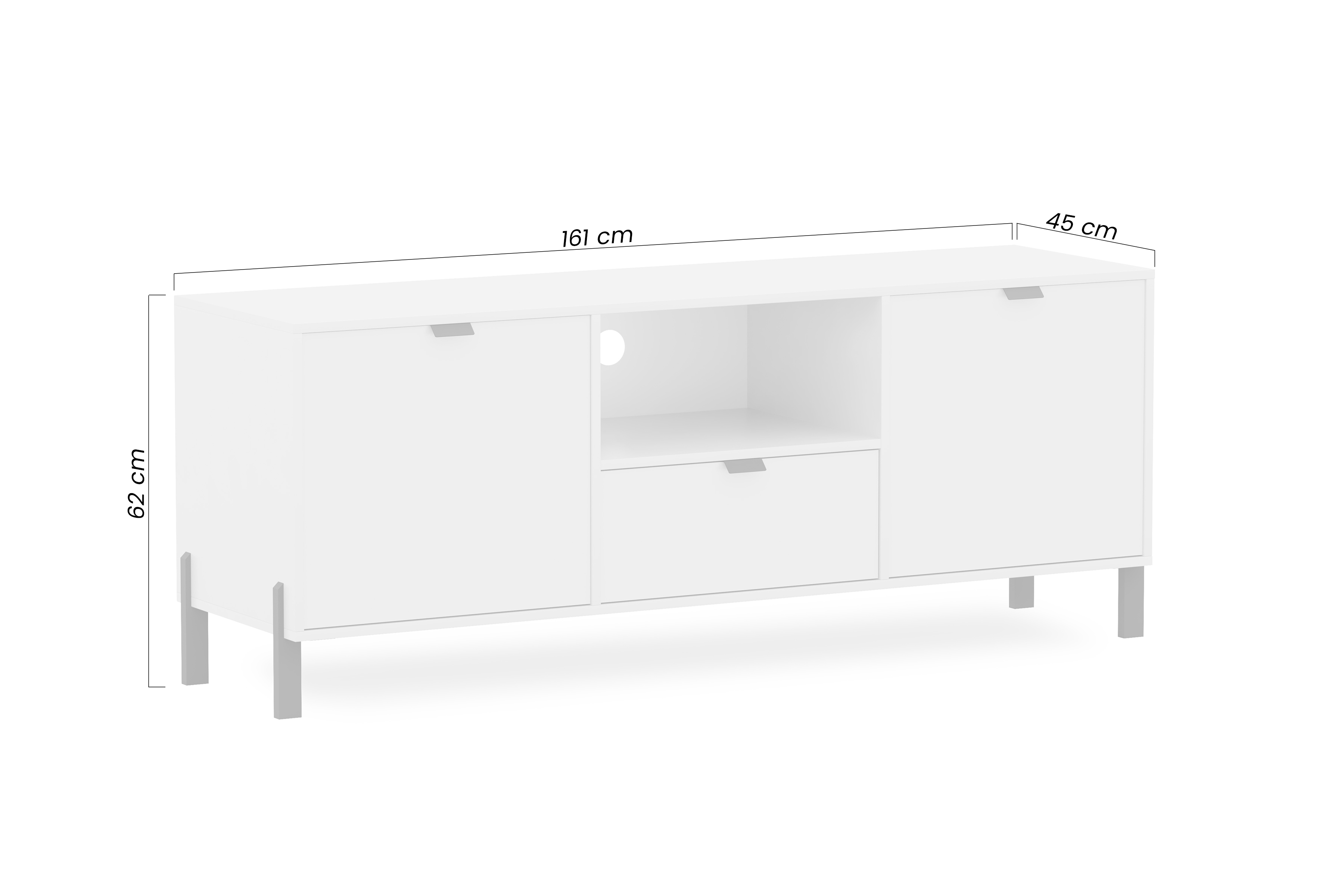TV stolek Cremona na kovových nohách - písková béžová skříňka RTV Cremona na kovových nohách - béžová Pískový 
