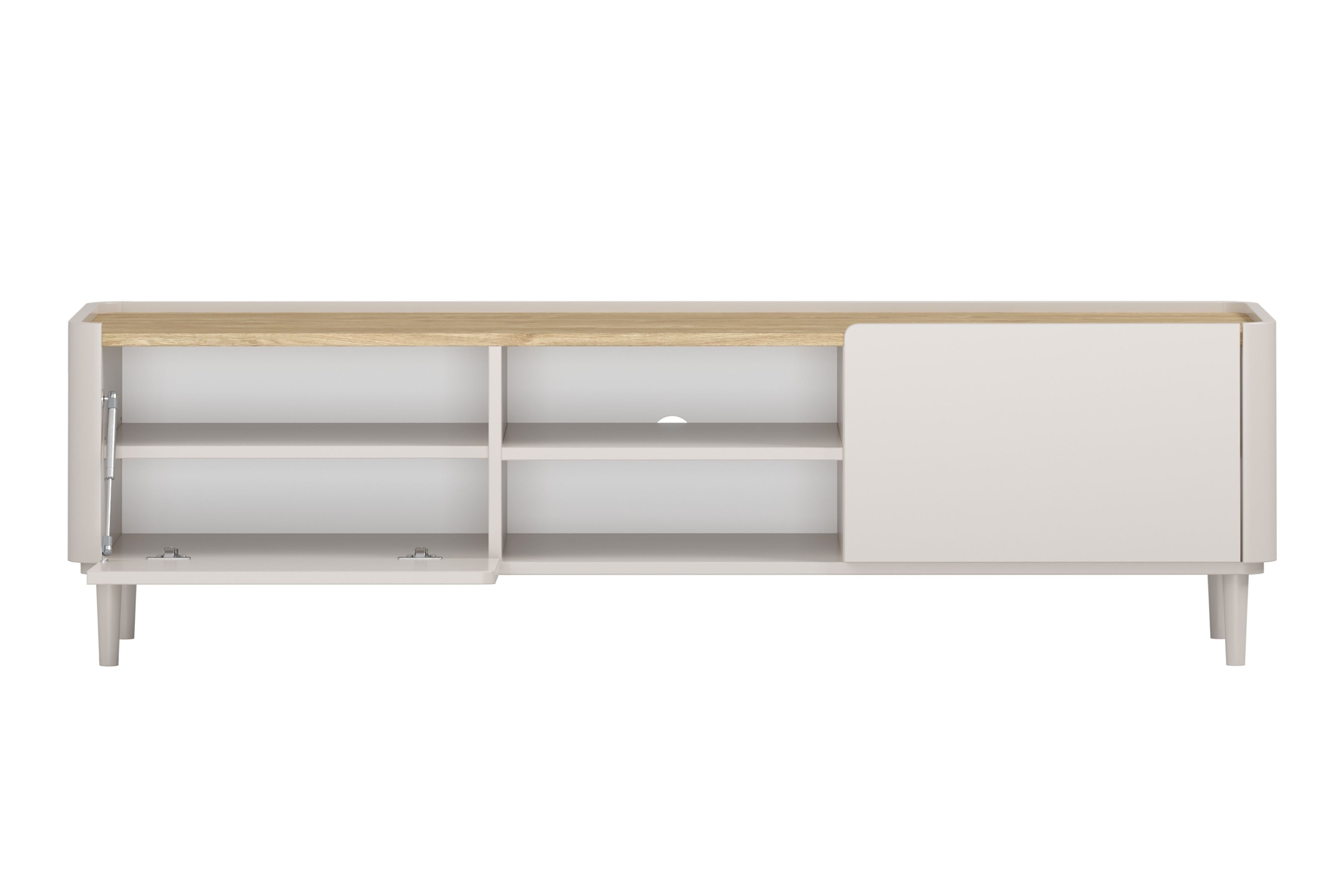 TV stolík Elivo 170 cm na nožičkách - kašmír / olejovaný dub TV skrinka Elivo 170 cm na nôžkach - kašmír / Dub olejowany