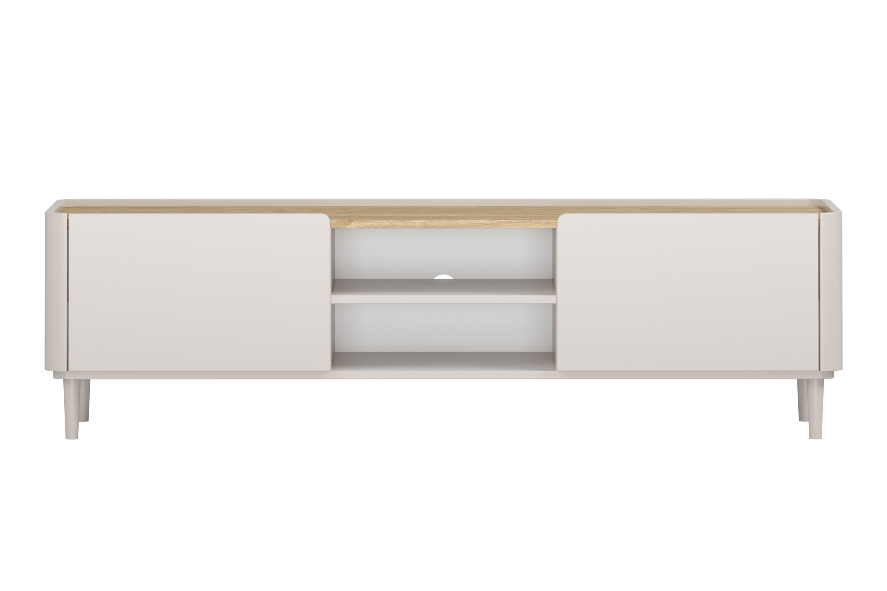 TV stolík Elivo 170 cm na nožičkách - kašmír / olejovaný dub TV skrinka Elivo 170 cm na nôžkach - kašmír / Dub olejowany