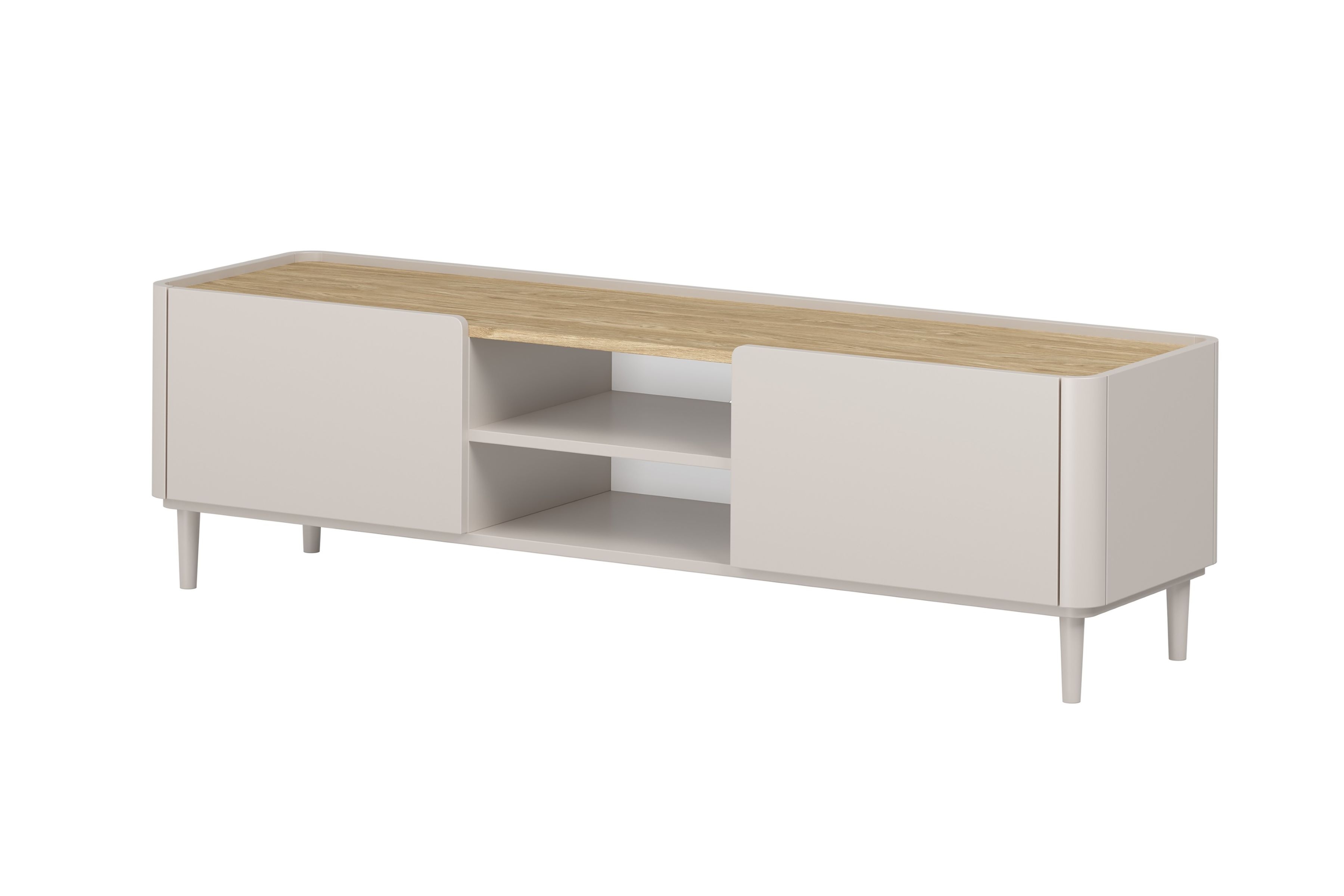 TV stolík Elivo 170 cm na nožičkách - kašmír / olejovaný dub TV skrinka Elivo 170 cm na nôžkach - kašmír / Dub olejowany
