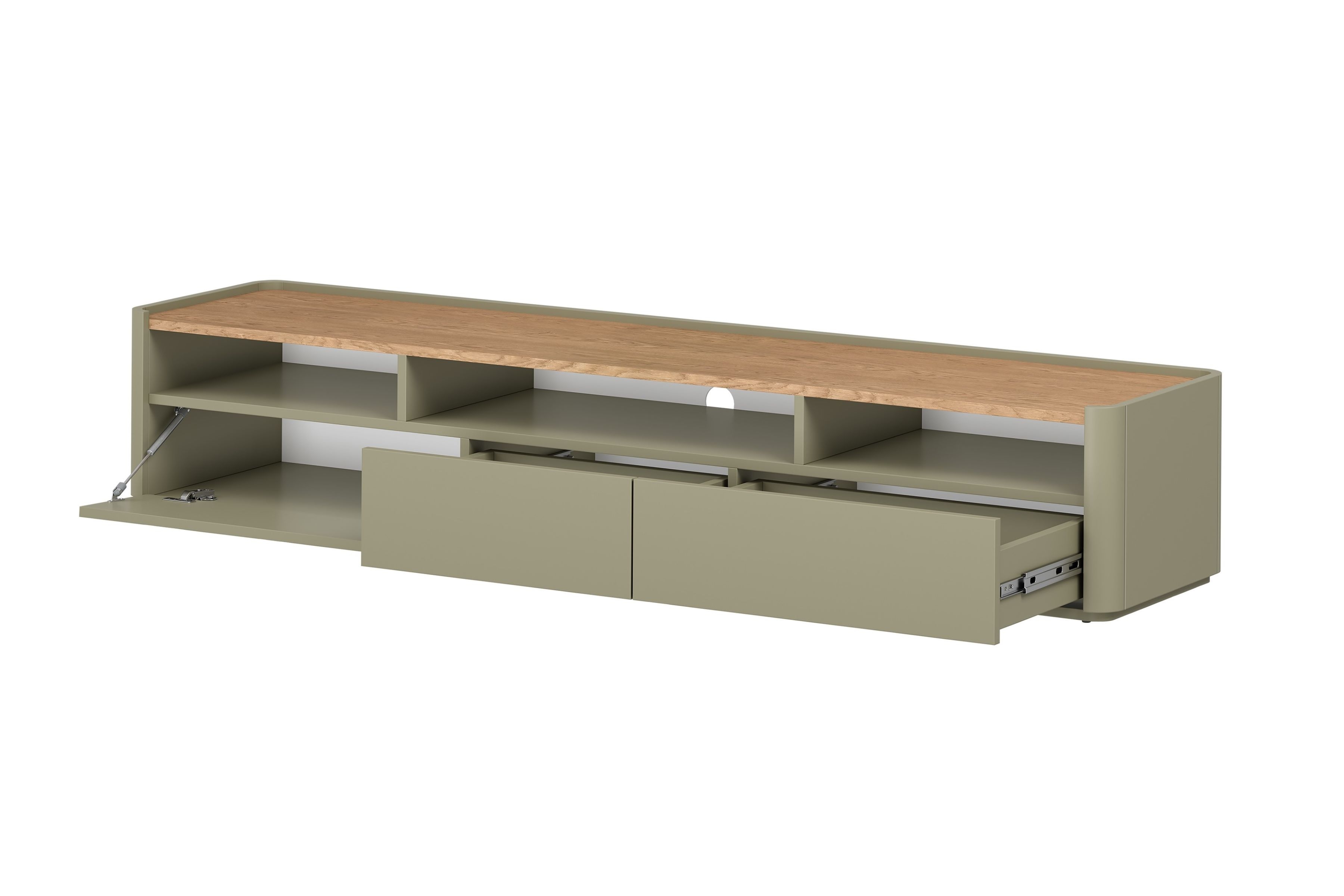 TV stolík Elivo 200 cm - eukalyptus / dub baltic dune TV skrinka Elivo 200 cm - eukaliptus / Dub baltic dune