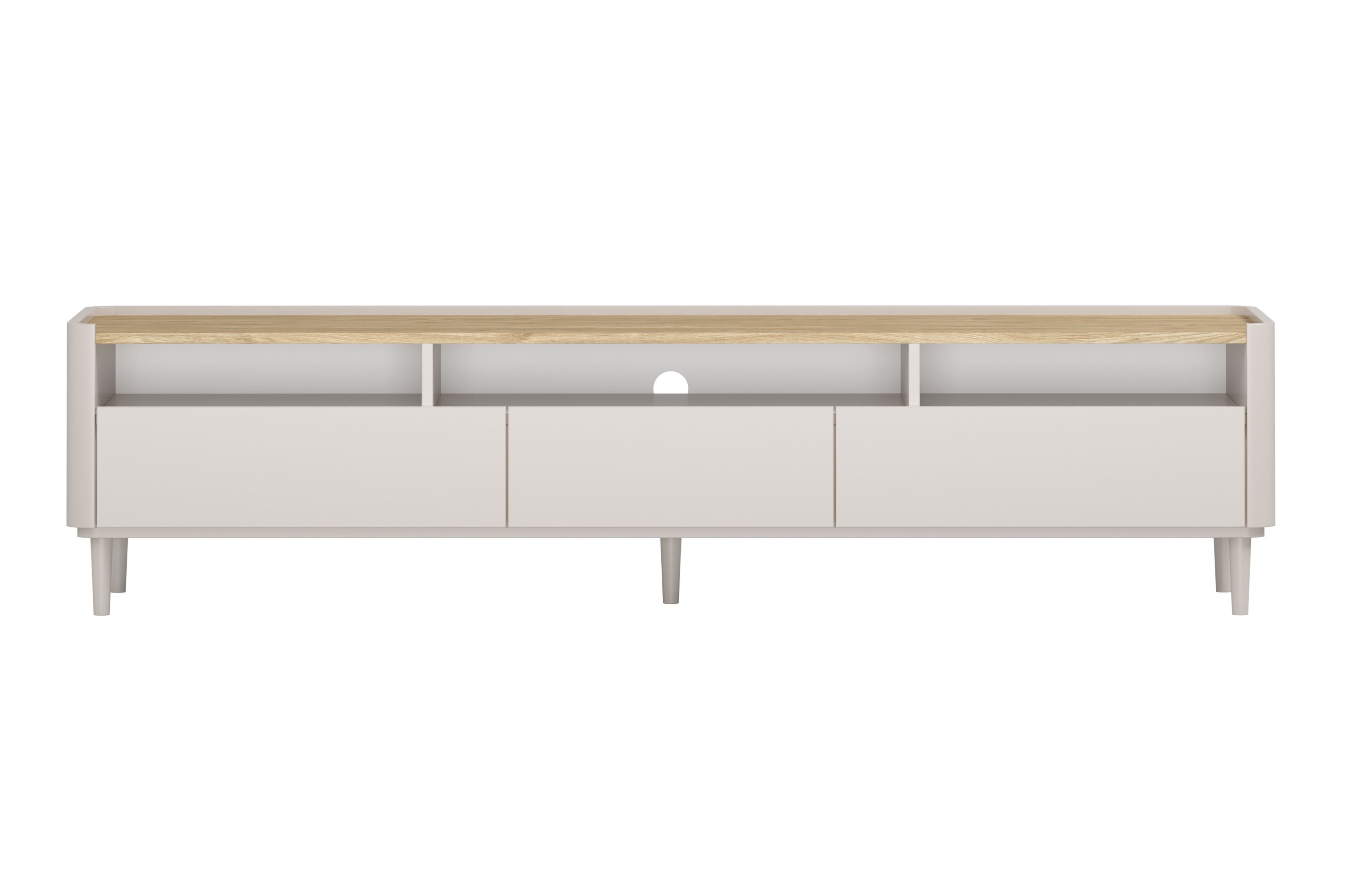 TV stolík Elivo 200 cm na nožičkách - kašmírová / dub olejovaný TV skrinka Elivo 200 cm na nôžkach - kašmír / Dub olejowany