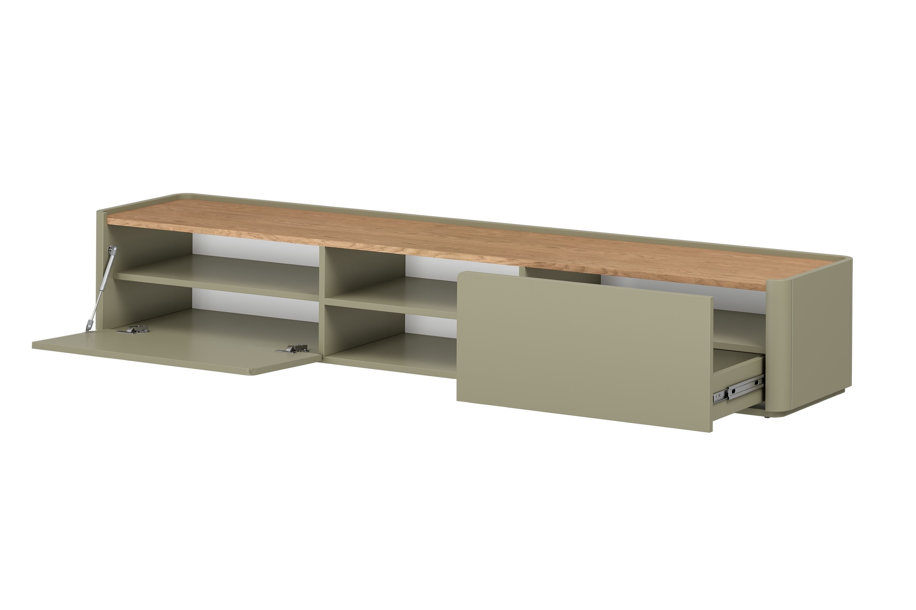 TV stolík Elivo 220 cm - eukalyptus / dub baltic dune TV skrinka Elivo 220 cm - eukaliptus / Dub baltic dune