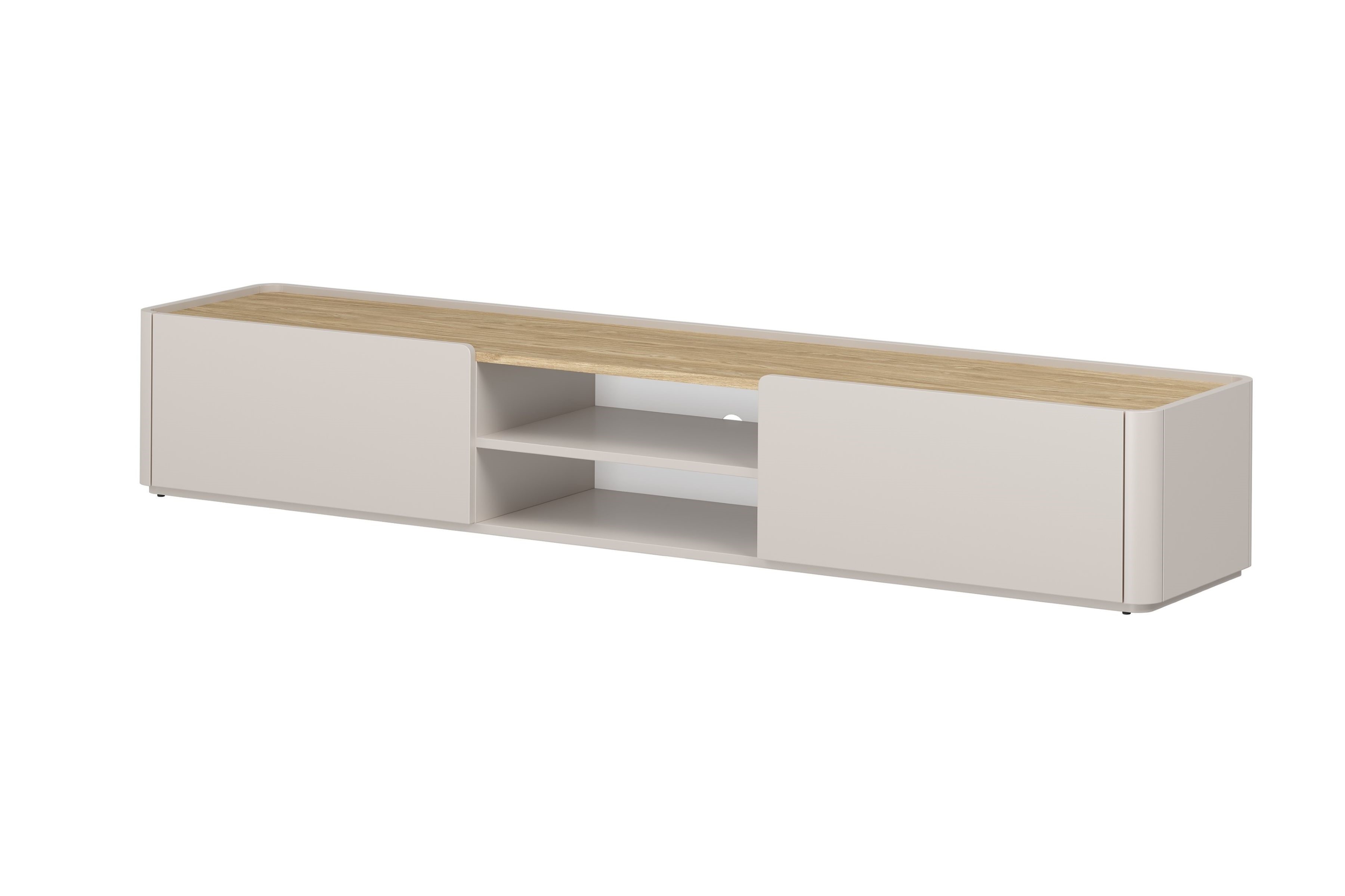 TV stolík Elivo 220 cm - kašmír / olejovaný dub TV skrinka Elivo 220 cm - kašmír / Dub olejowany