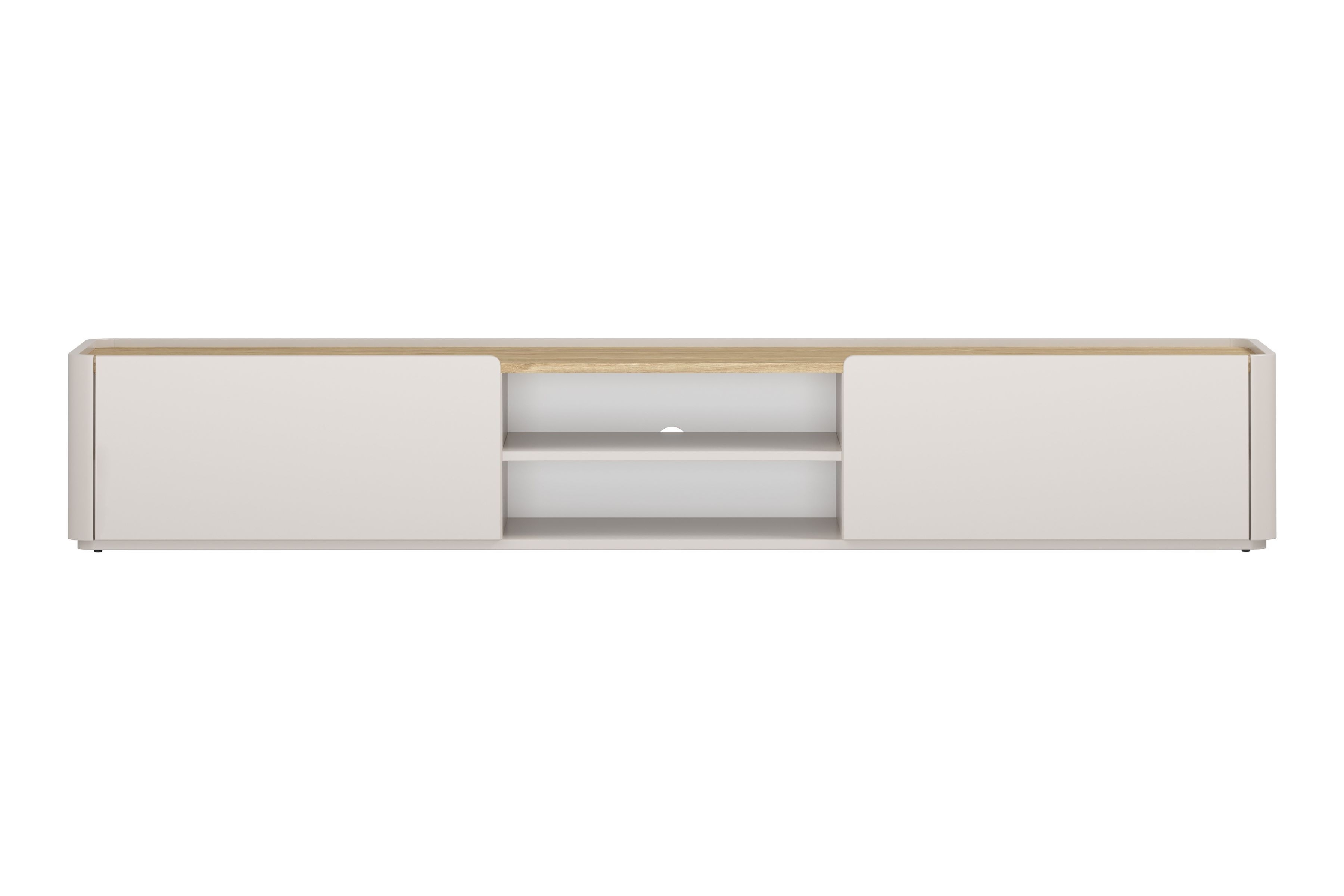 TV stolík Elivo 220 cm - kašmír / olejovaný dub TV skrinka Elivo 220 cm - kašmír / Dub olejowany