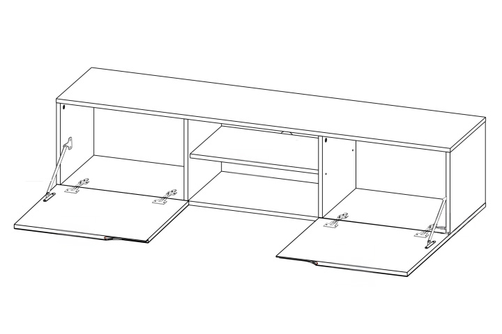 TV stolek Fem - dub artisan - výprodej skříňka RTV Fem - dub artisan - Výprodej