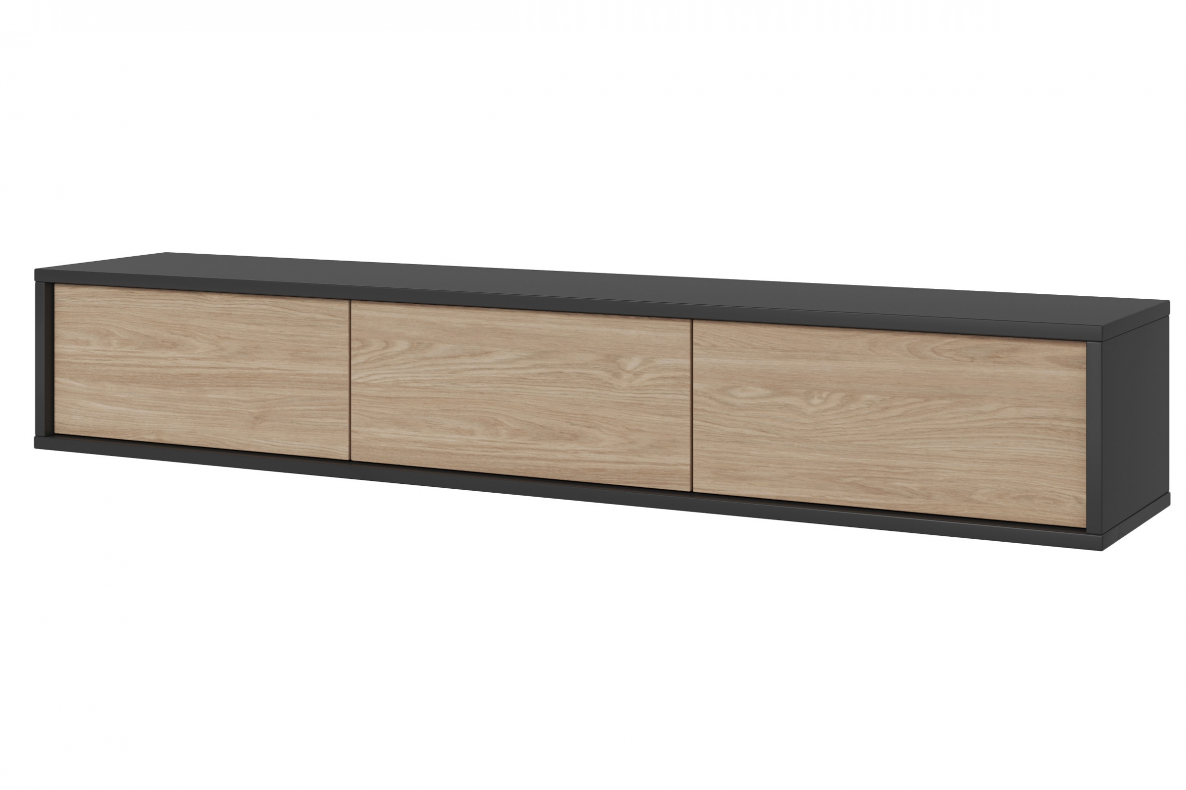 TV stolík Frida 180 cm - antracitová / dub olejovaný TV skrinka Frida 38 - 180 cm - Antracytová / Dub olejowany