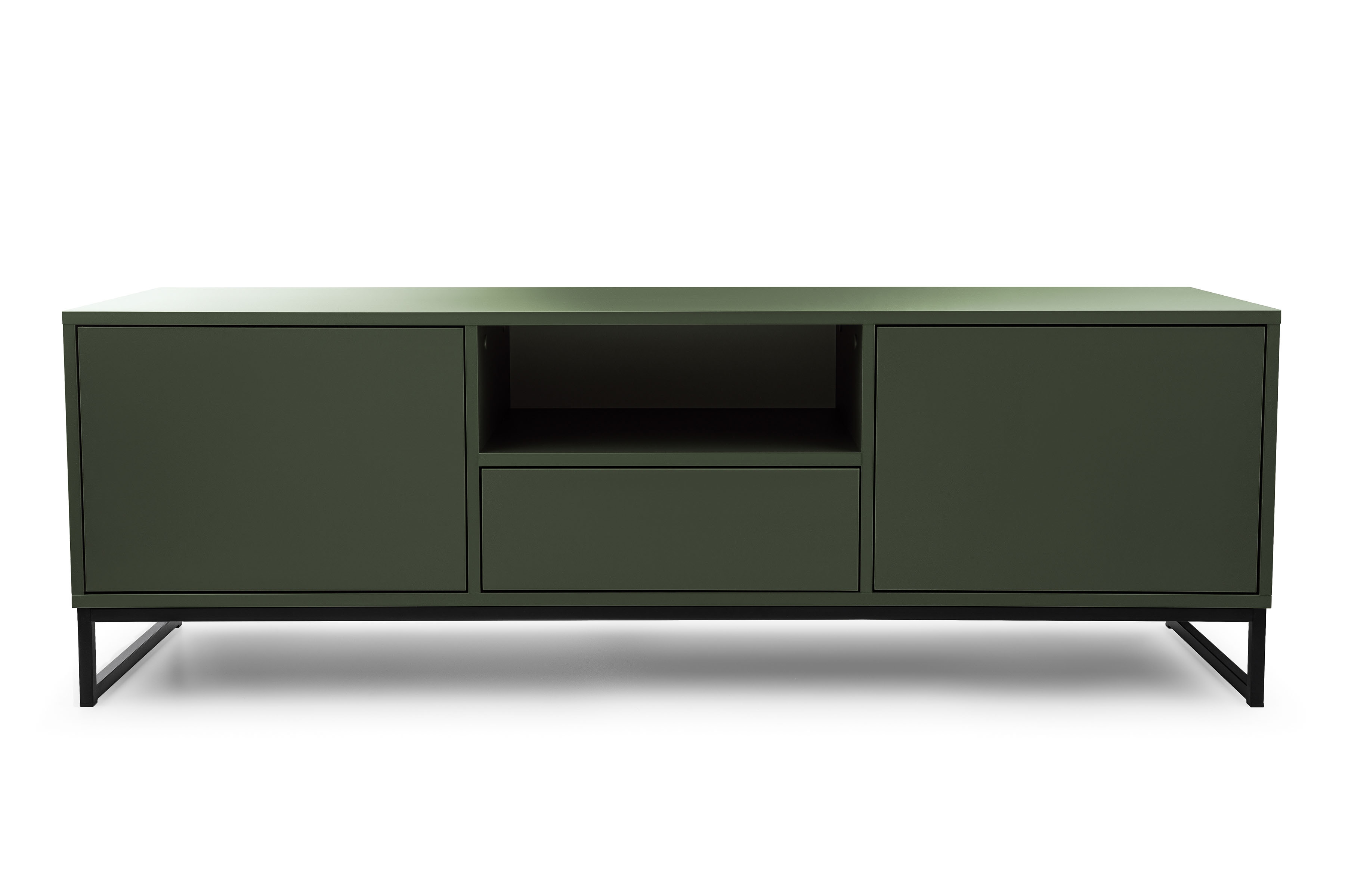 TV stolek Genua 160 cm se zásuvkou - lahvově zelený Skříňka RTV Genua z szuflada 160 cm - láhvová Zeleň