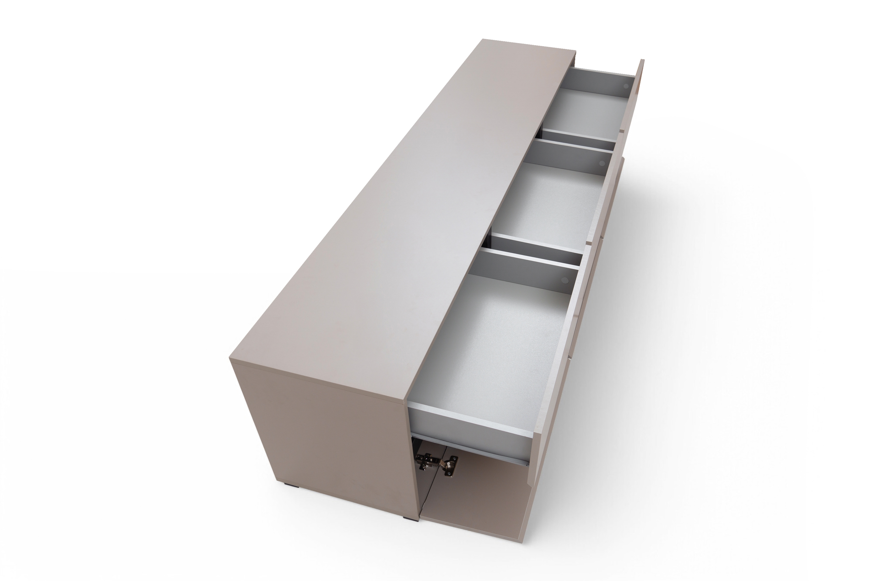 TV stolík Cross 180 cm s 3 zásuvkami - congo / čierna TV skrinka Gramon 180 cm so zásuvkami - congo / Čierny