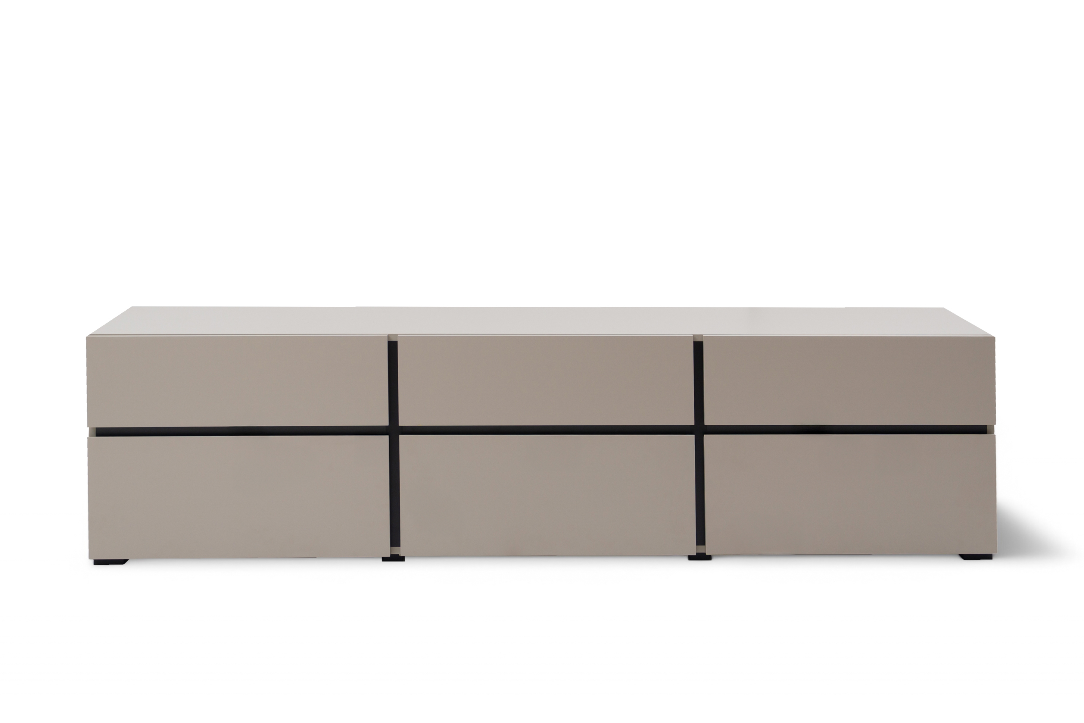 TV stolík Cross 180 cm s 3 zásuvkami - congo / čierna TV skrinka Gramon 180 cm so zásuvkami - congo / Čierny