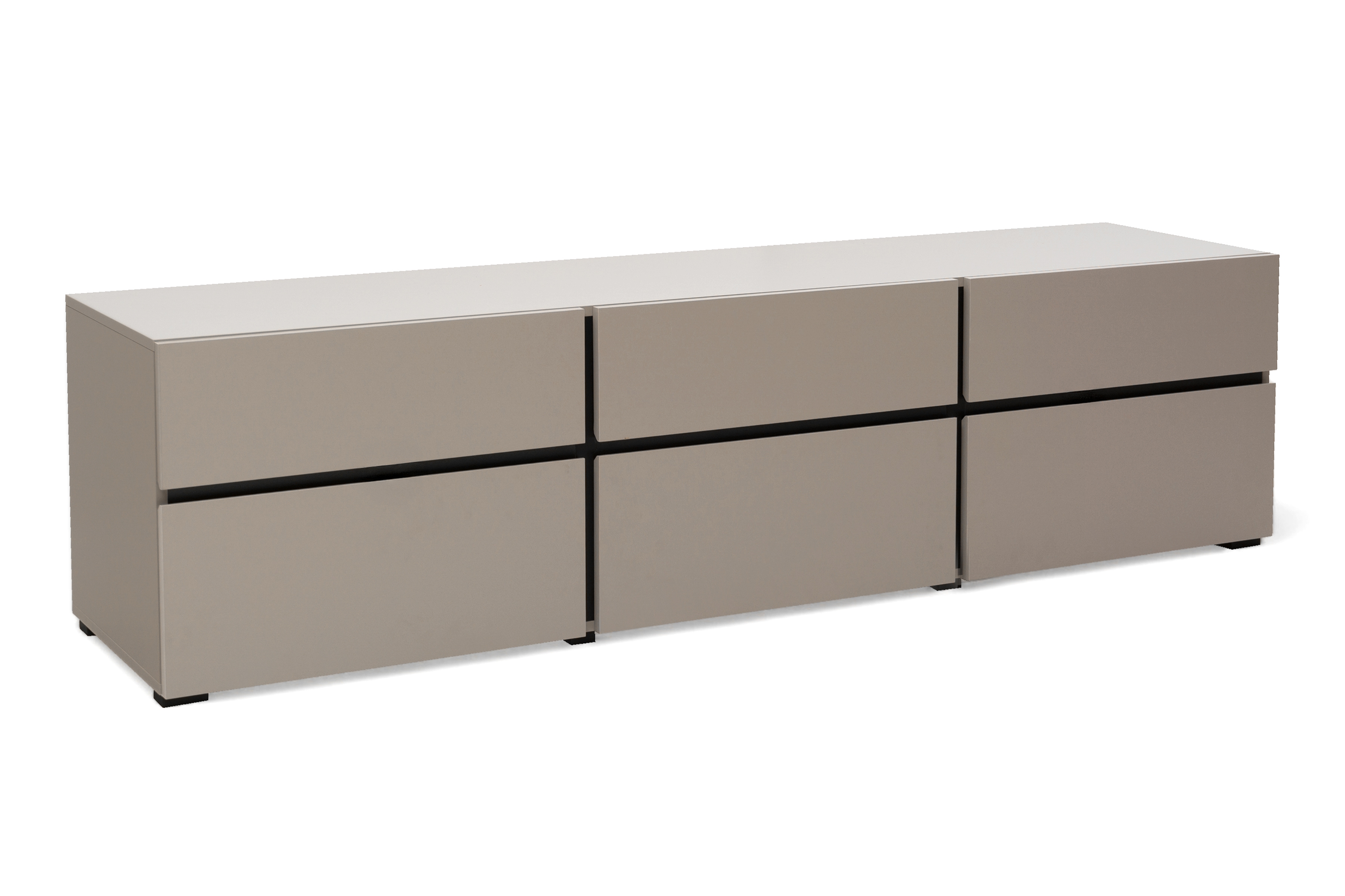 TV stolík Cross 180 cm s 3 zásuvkami - congo / čierna TV skrinka Gramon 180 cm so zásuvkami - congo / Čierny