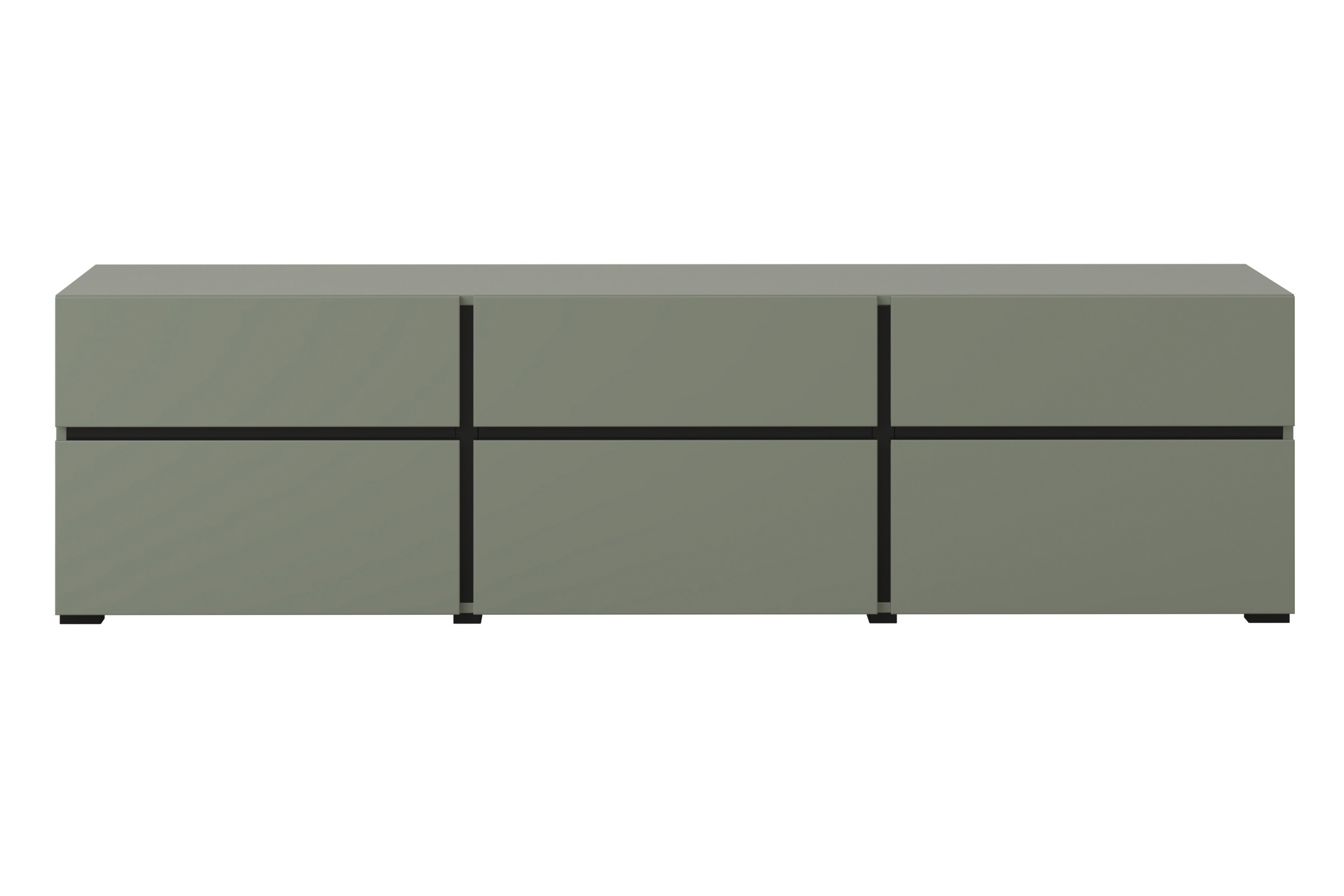 TV stolek Gramon 180 cm se zásuvkami - zelená / černá skříňka RTV Gramon 180 cm se zásuvkami - zelená / černá