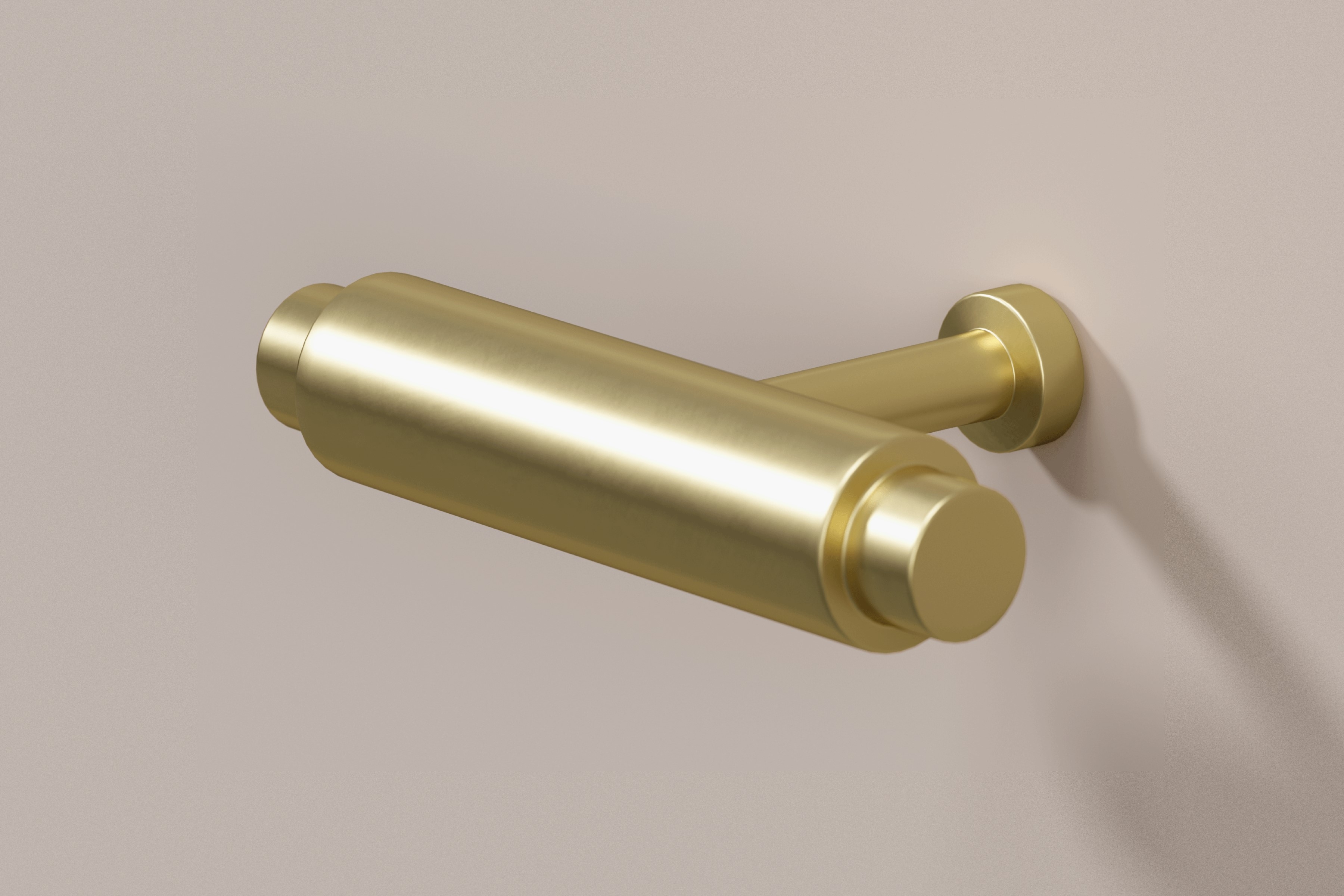 TV stolík Lorini 200 cm na sokli – kašmírová / zlatá / úchytky T TV skrinka Lorini 200 cm so zásuvkami - kašmír / zlote úchyty T-bar