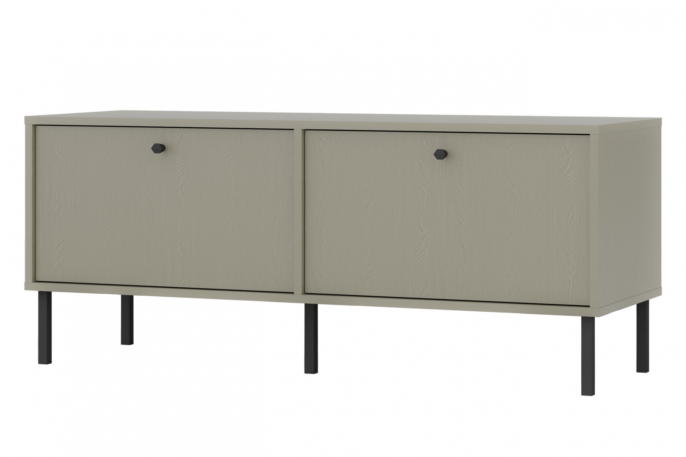 TV stolek Lotina II 2K 120 cm - eukalyptus / černé nožky Skříňka RTV Lotina II 2K - 120 cm - eukaliptus / černá Nohy