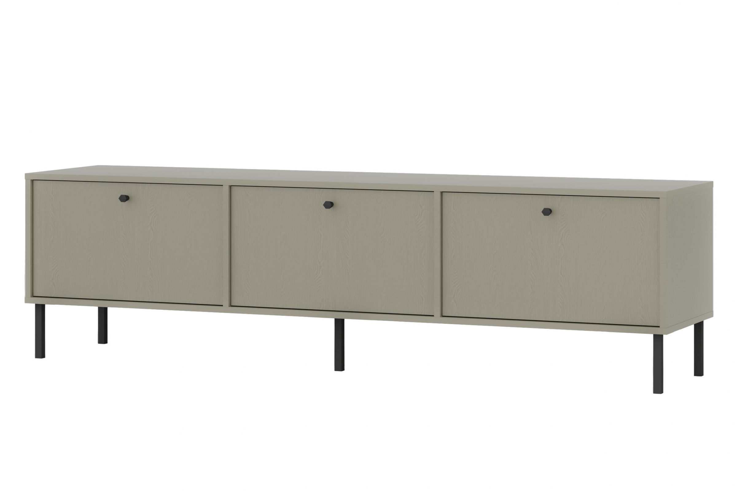 TV stolek Lotina II 180 cm 3K - eukalyptus / černé nožky Skříňka RTV Lotina II 3K - 180 cm - eukaliptus / černá Nohy