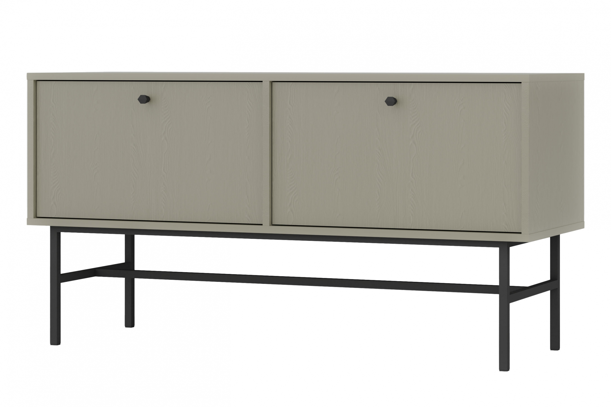 TV stolík Lotina III 2K - 120 cm - eukalyptus / čierny nožičky TV skrinka Lotina III 2K - 120 cm - eukaliptus / čierny nožičky