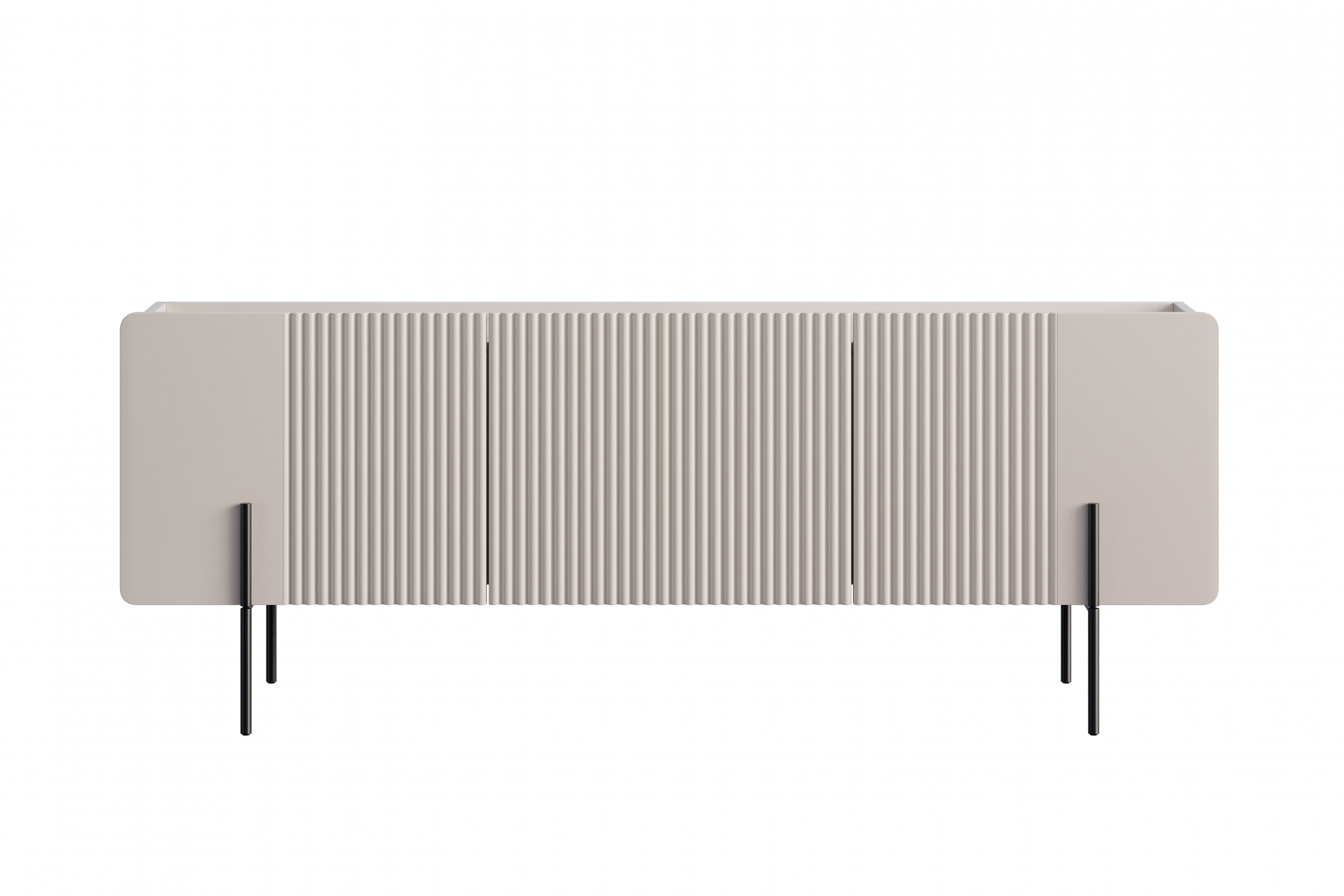 TV stolík Malmi 150 cm - kašmírová / crema bianca / čierna TV skrinka Malmi 150 cm - kašmír / crema bianca / čierny nozki