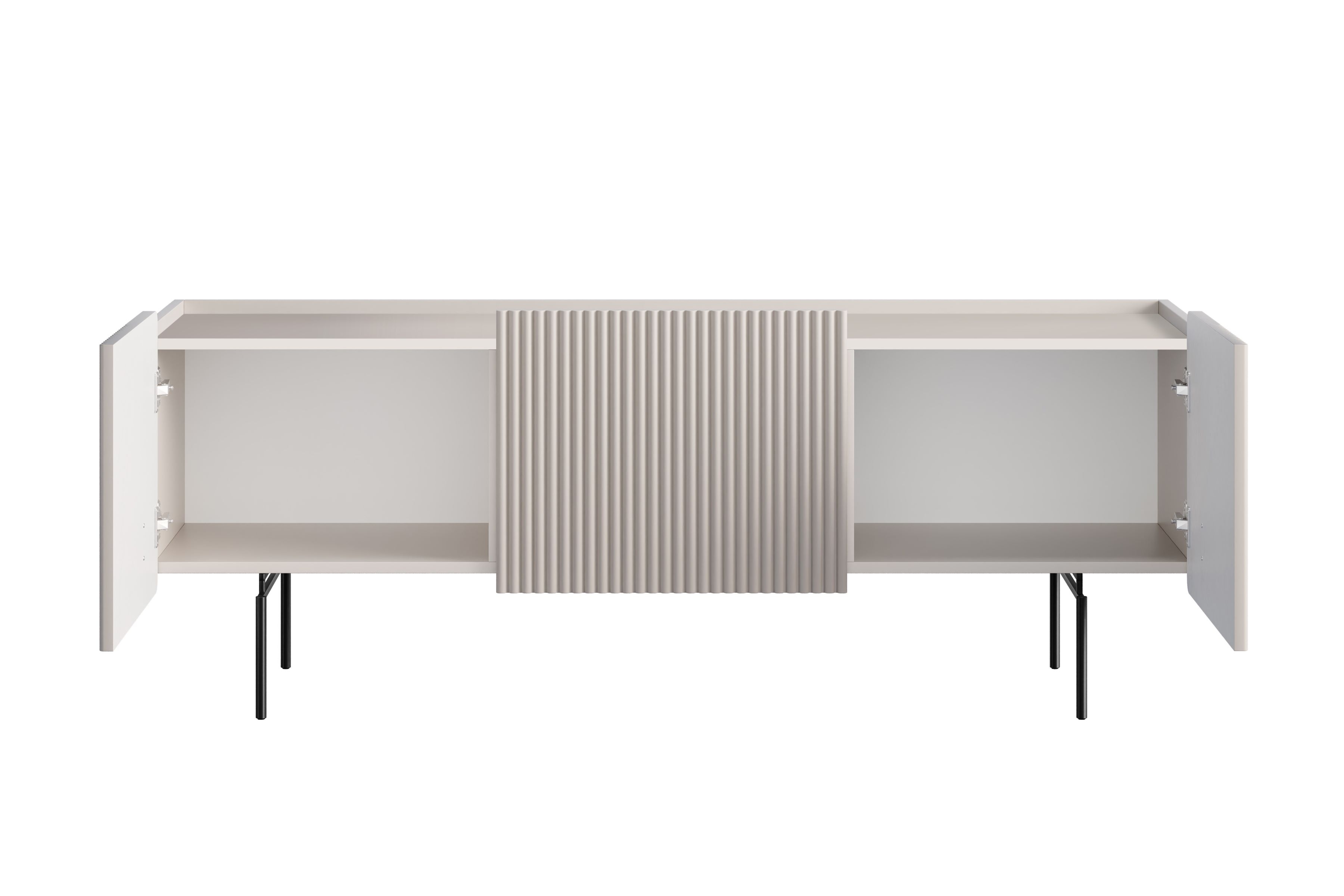 TV stolek Malmi 150 cm - kašmírová / černé nožky skříňka RTV Malmi 150 cm - kašmír / černá nozki