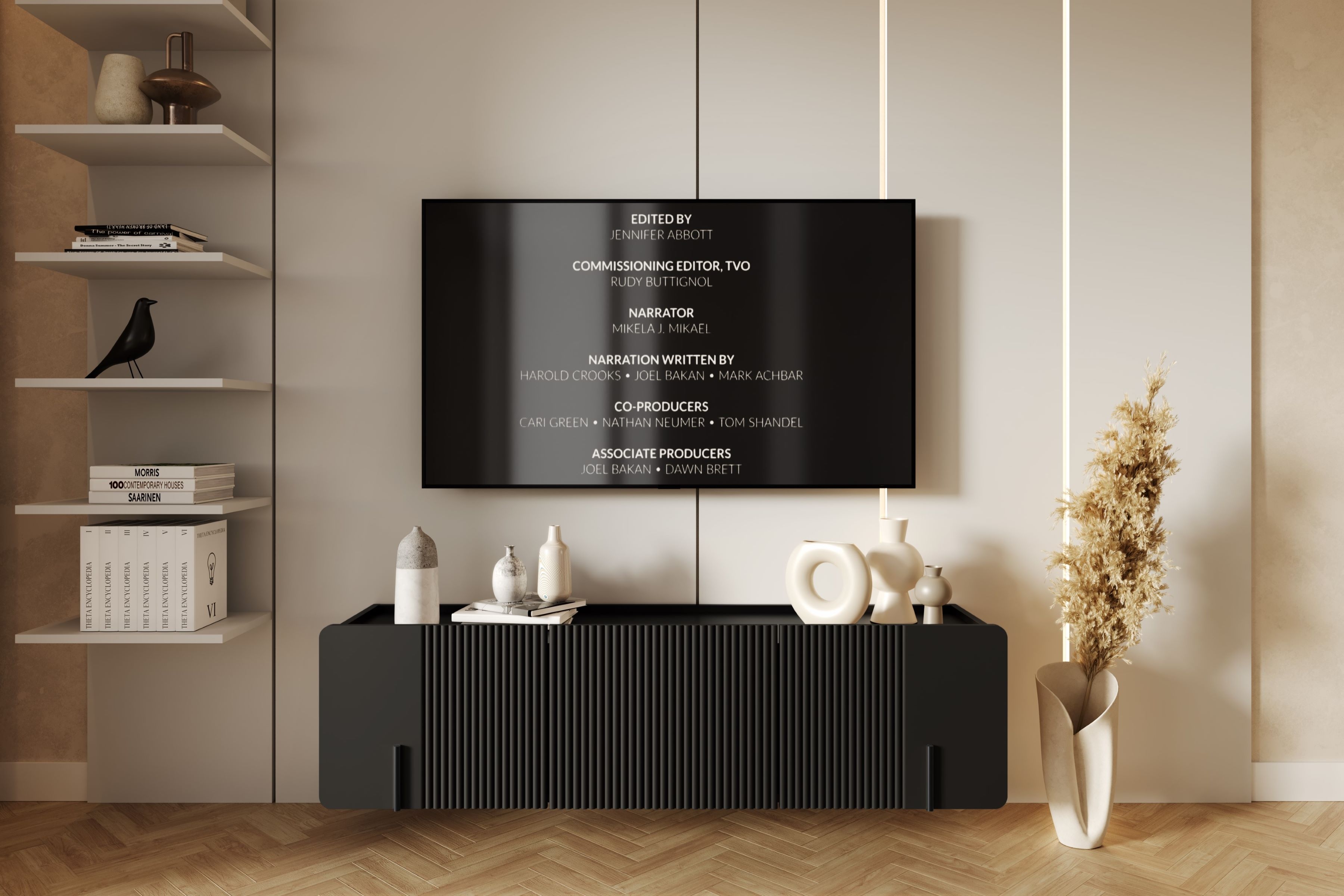 Závěsný TV stolek Malmi 150 cm - černý mat / černá skříňka RTV Malmi 150 cm závěsná - černá mat / černá