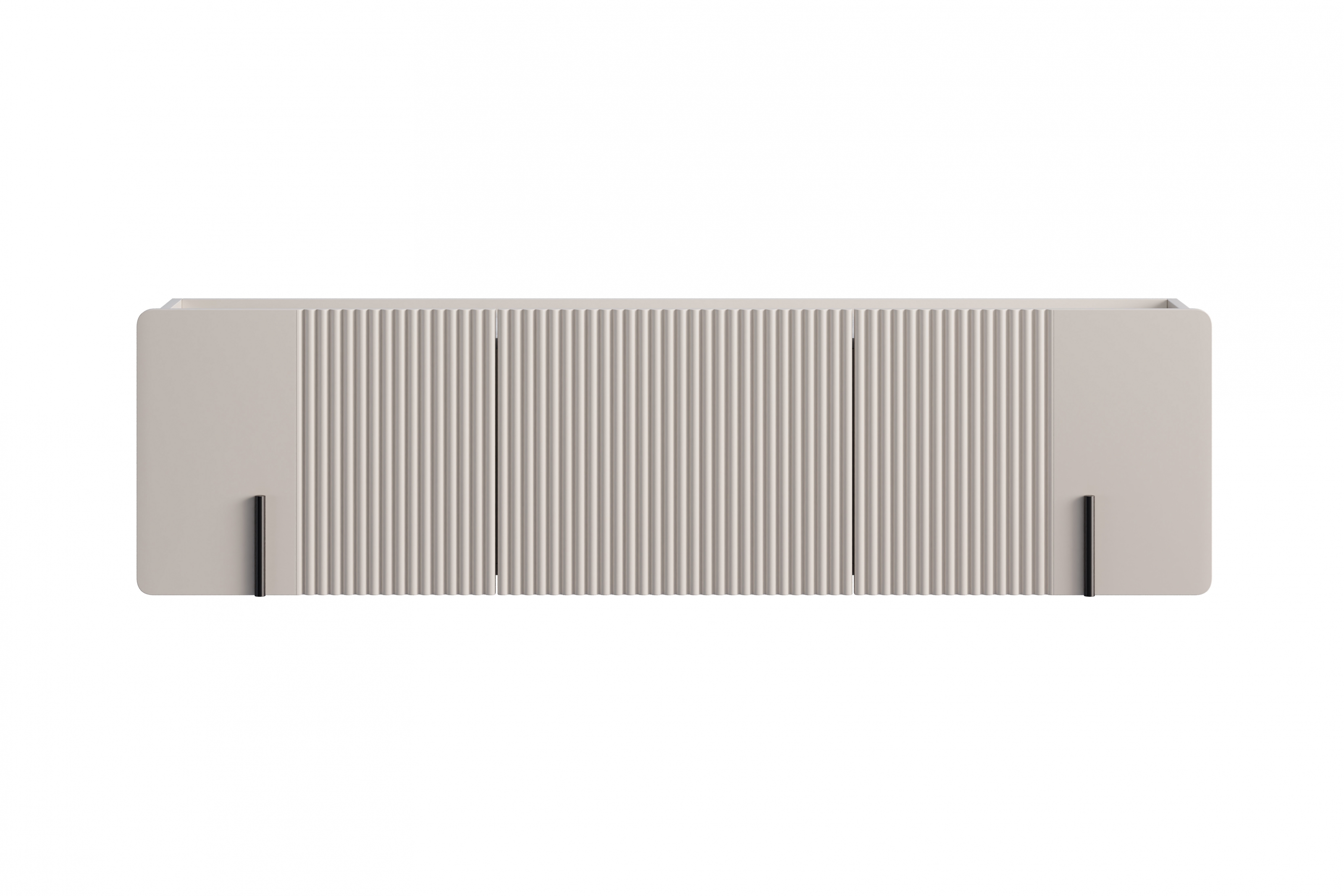 Závesný TV stolík Malmi 150 cm - kašmírová / crema bianca / čierna TV skrinka Malmi 150 cm závesná - kašmír / crema bianca / Čierny