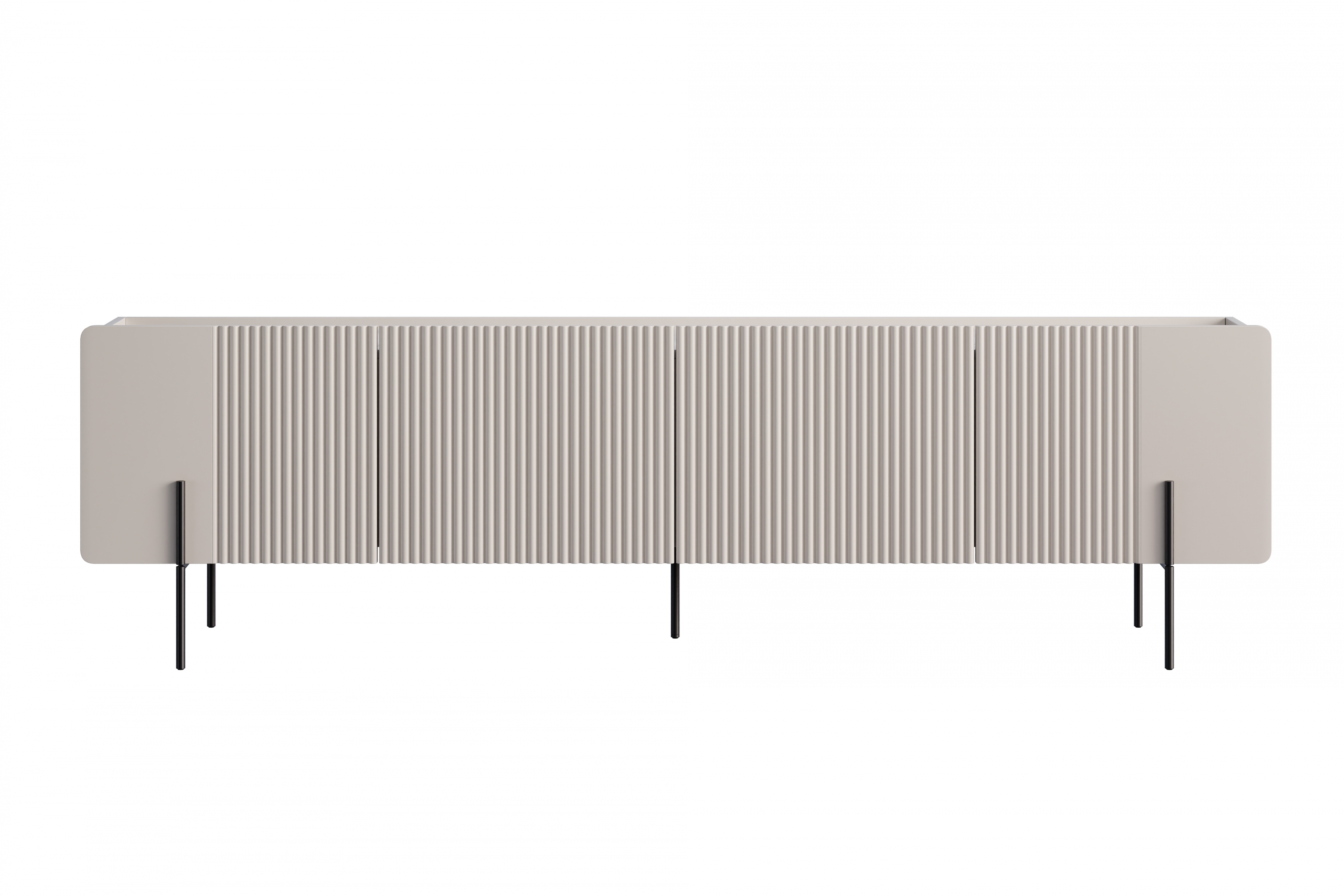 TV stolík Malmi 200 cm - kašmírová / crema bianca / čierna TV skrinka Malmi 200 cm - kašmír / crema bianca / čierny nozki