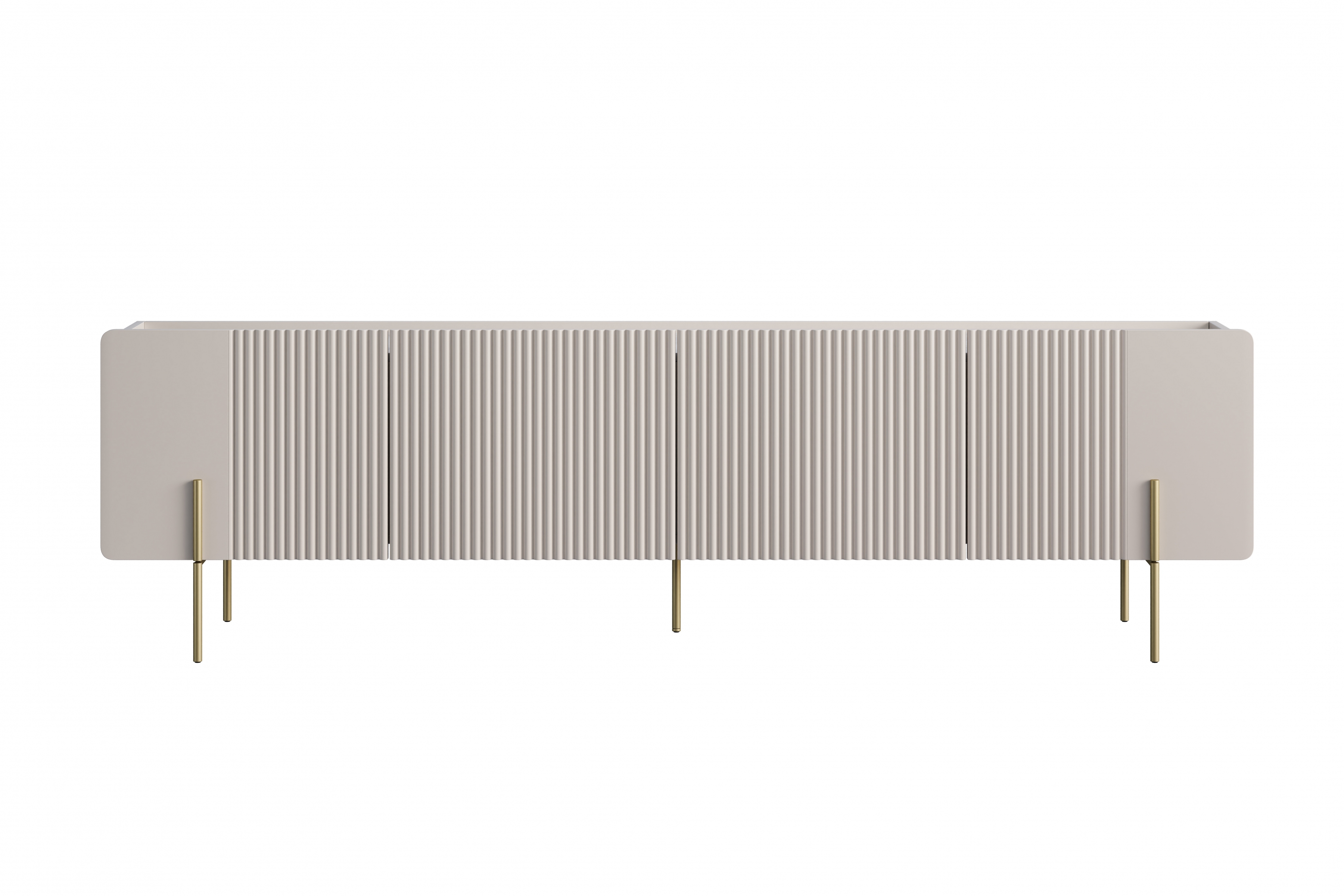 TV stolek Malmi 200 cm - kašmírový / crema bianca / zlaté nožky skříňka RTV Malmi 200 cm - kašmír / crema bianca / zlote nozki